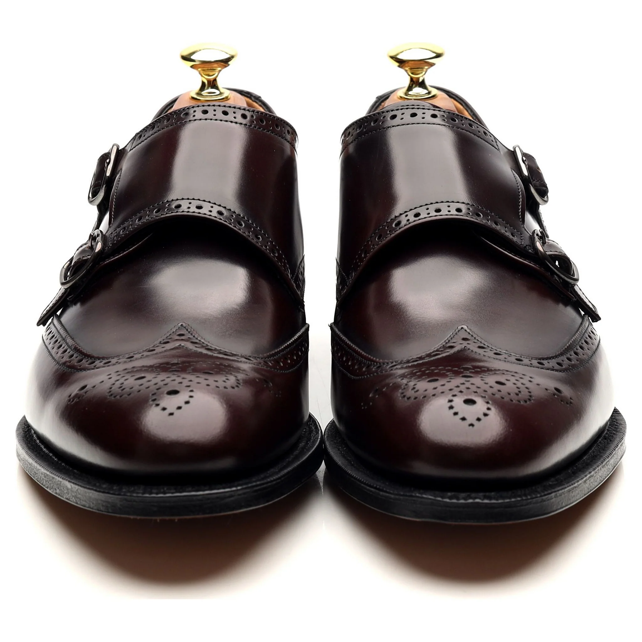 'Chicago' Burgundy Leather Double Monk Strap UK 7.5 F - Image 8
