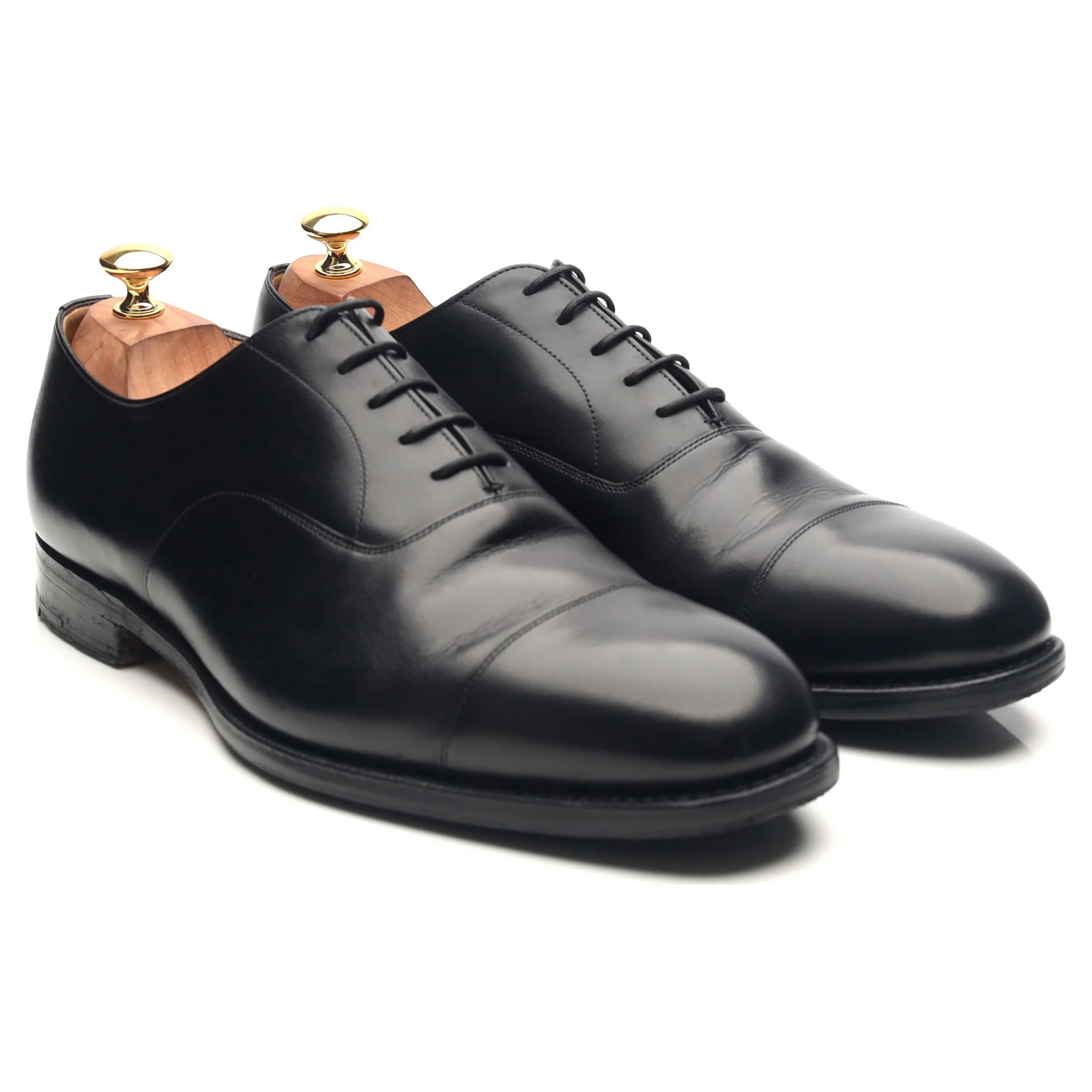 'Consul' Black Leather Oxford UK 10.5 H - Image 7