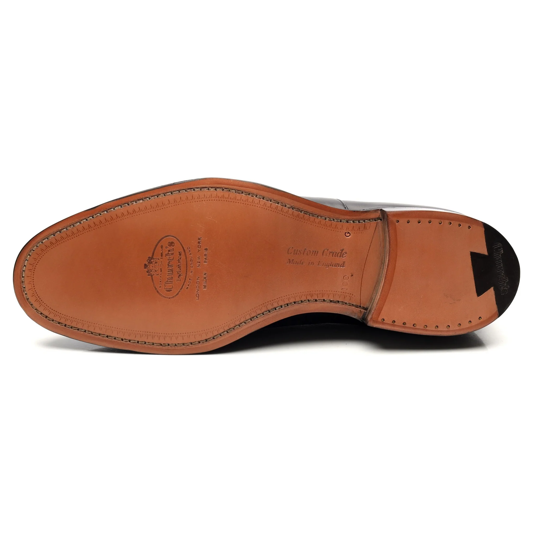 'Consul' Black Leather Oxford UK 10 G - Image 10
