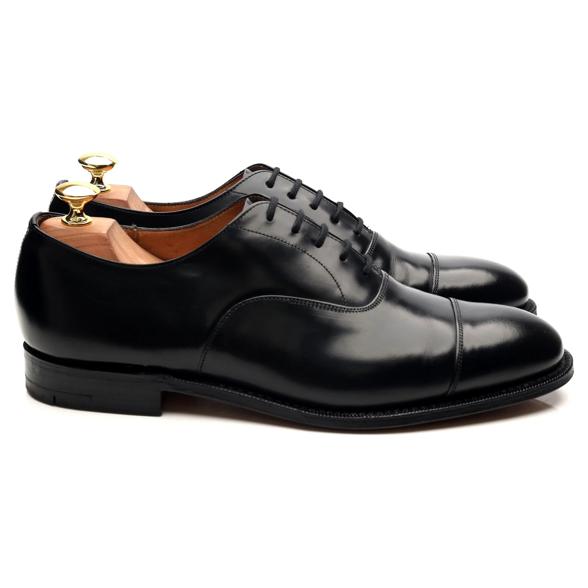 'Consul' Black Leather Oxford UK 8.5 F - Image 6