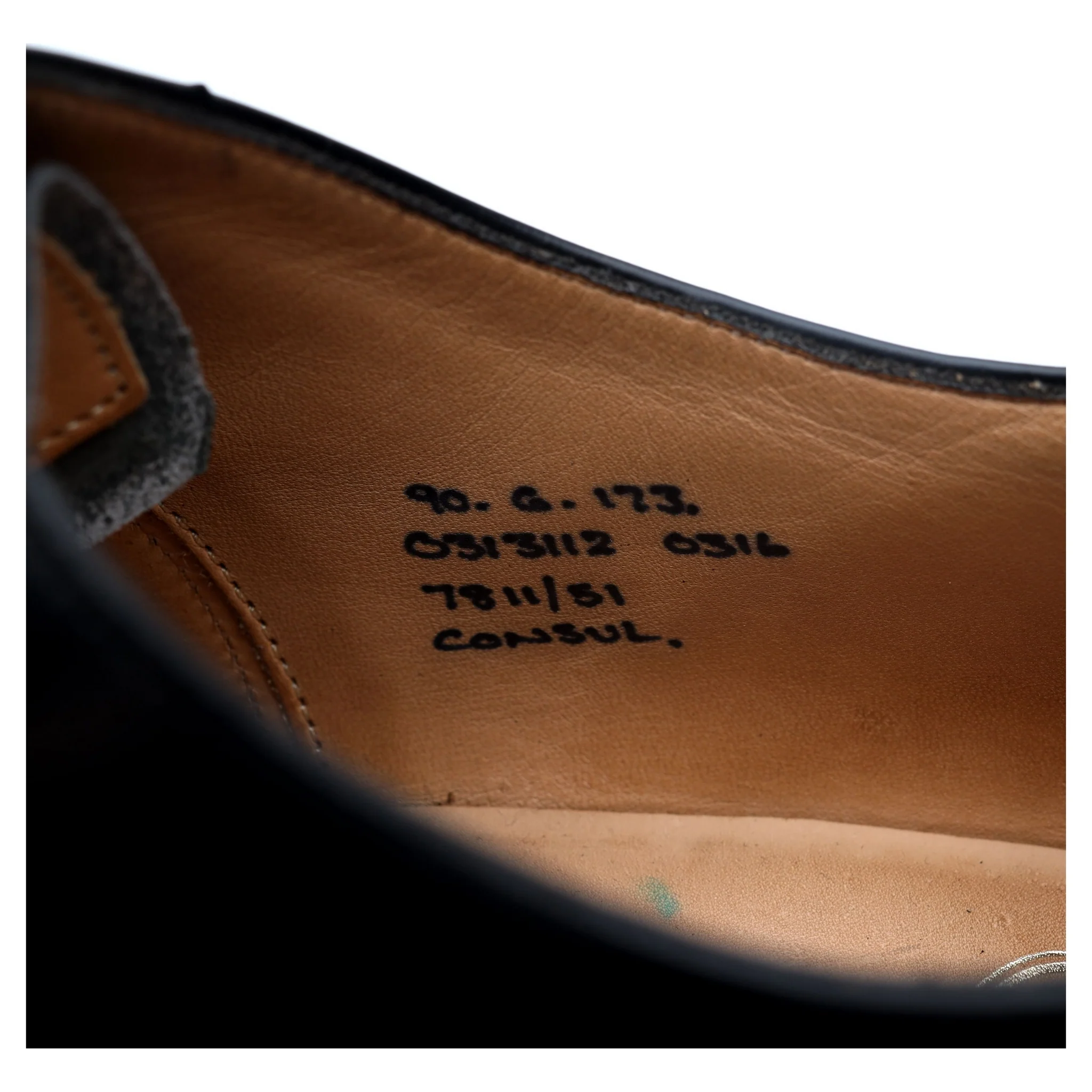 'Consul' Black Leather Oxford UK 9 G - Image 13