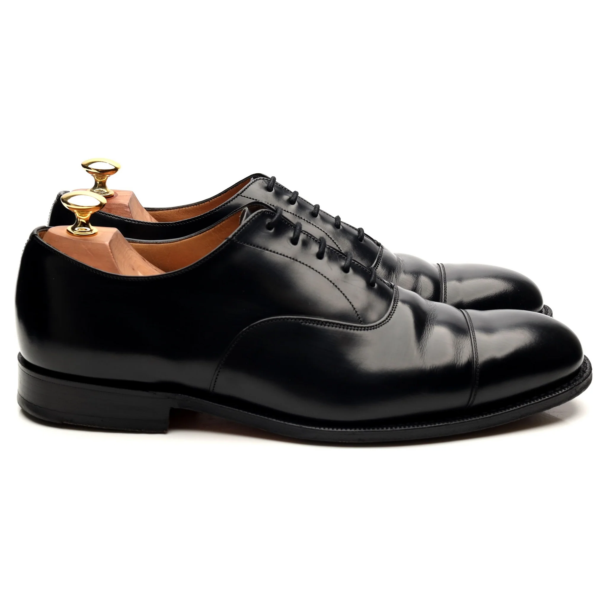 'Consul' Black Leather Oxford UK 9 G - Image 6