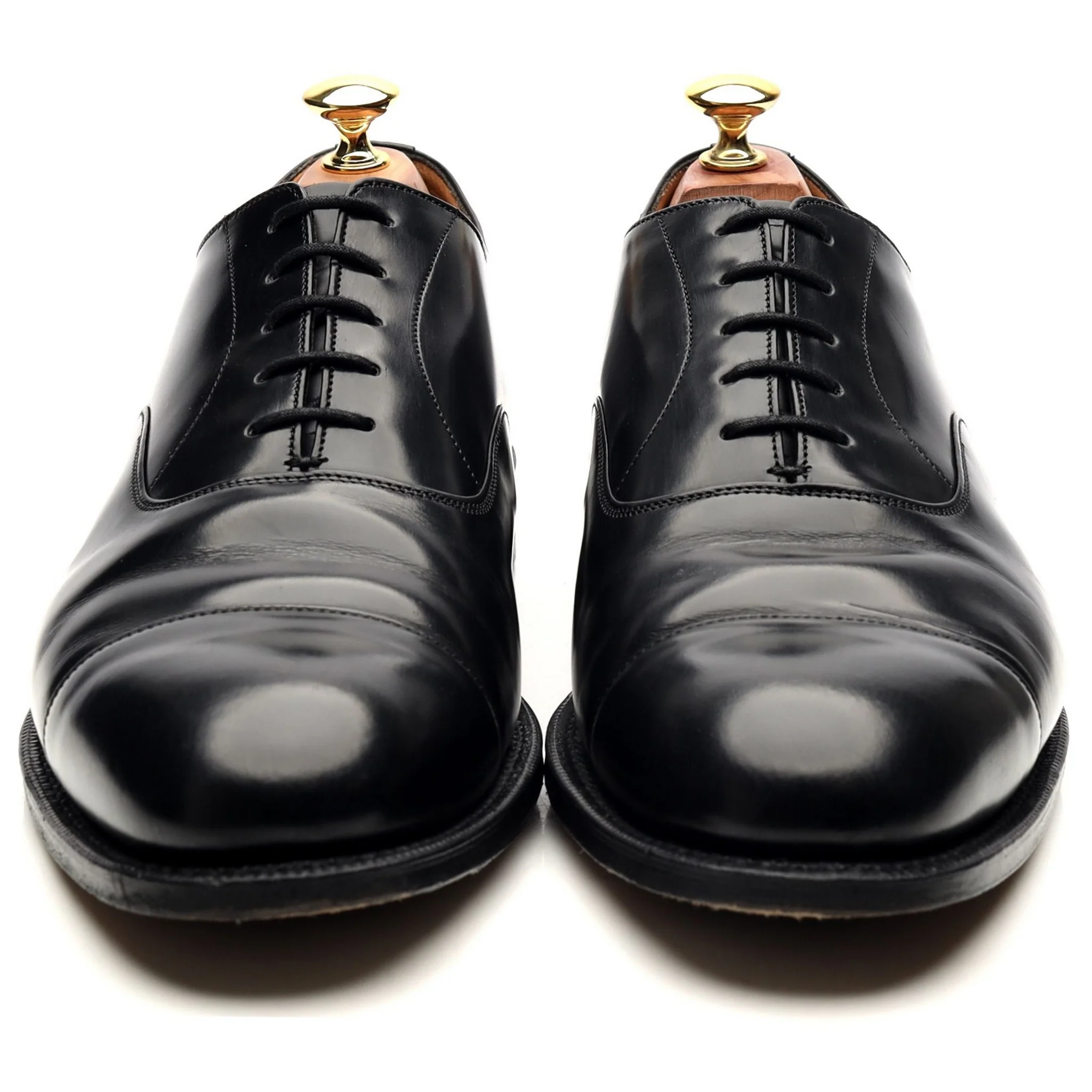 'Consul' Black Leather Oxford UK 9 G - Image 8
