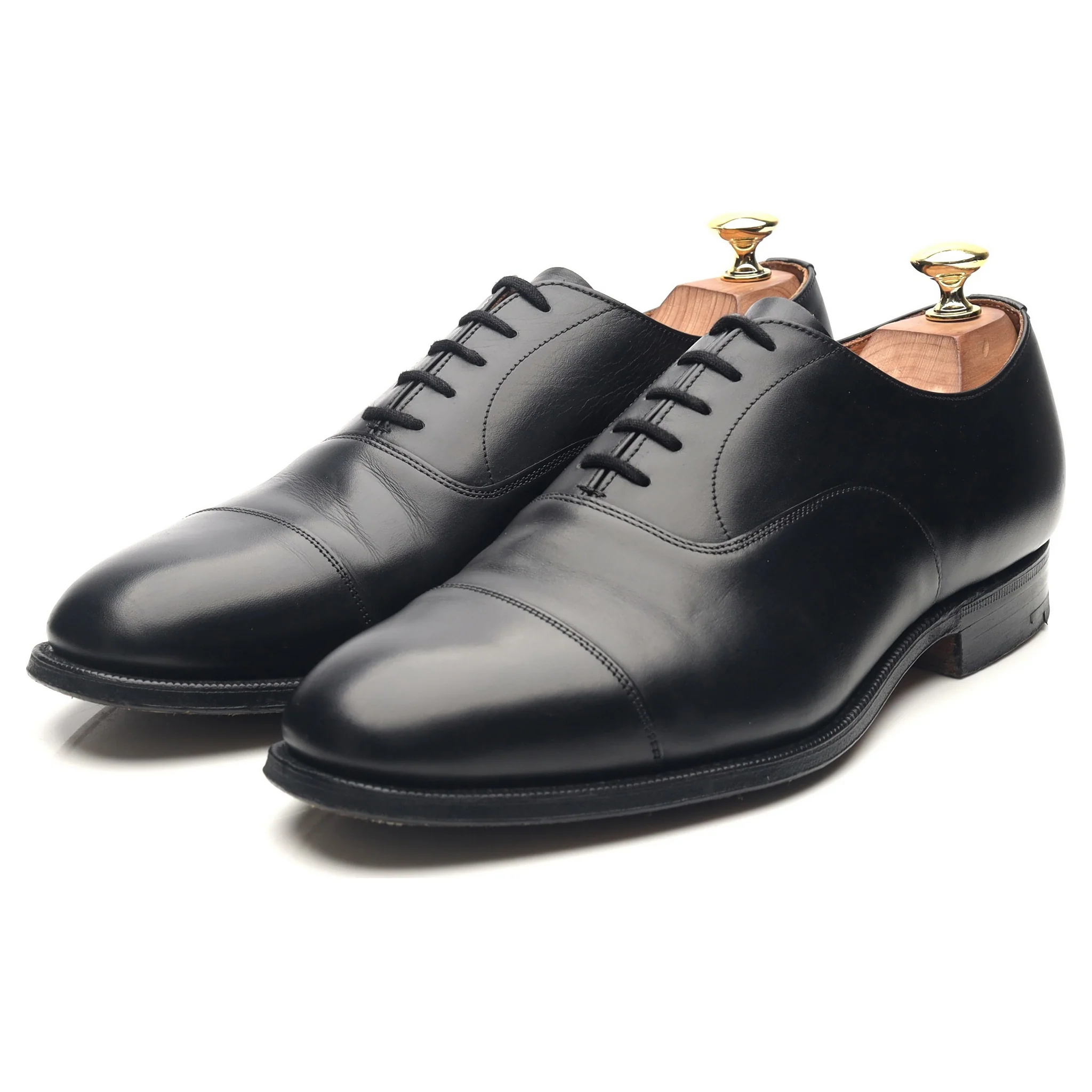 'Consul' Black Leather Oxford UK 8 G
