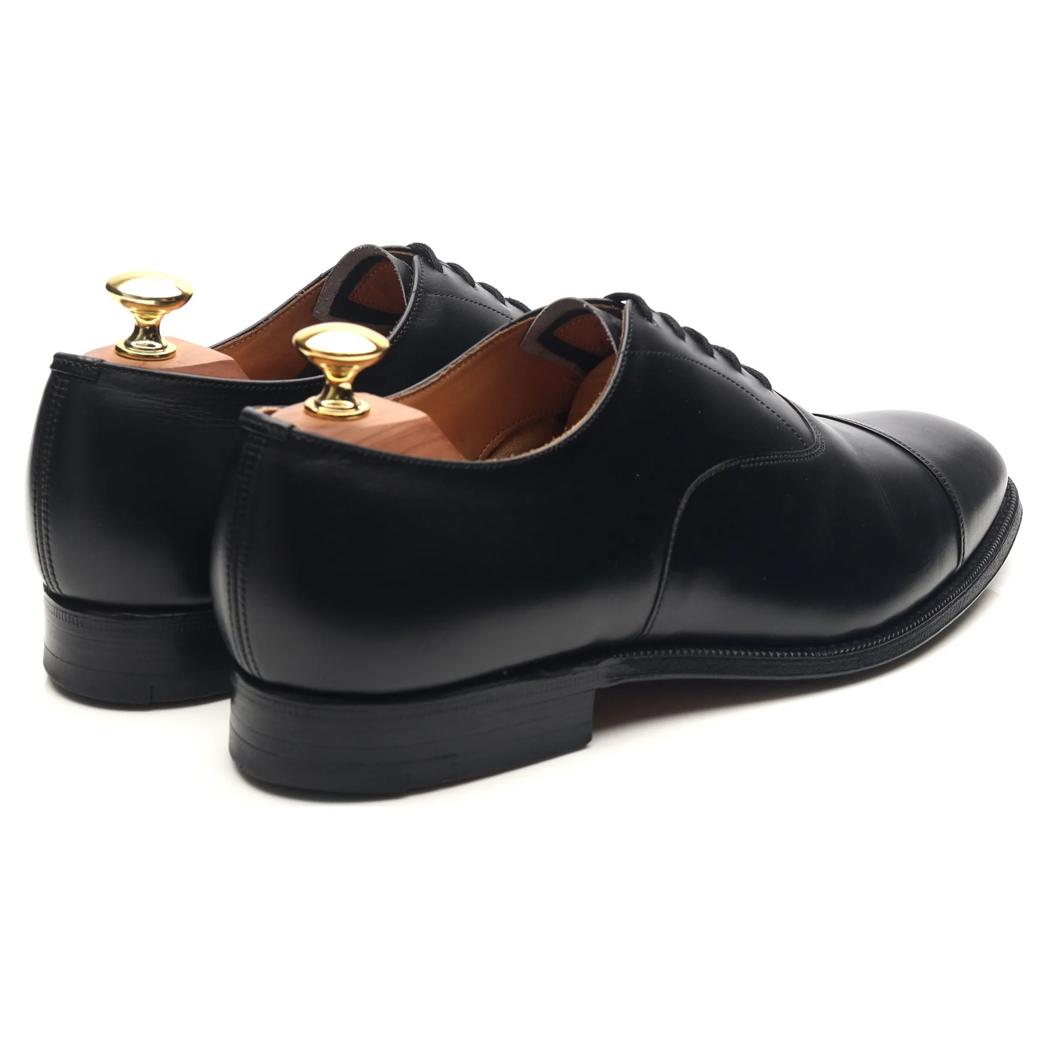 'Consul' Black Leather Oxford UK 8 G - Image 5