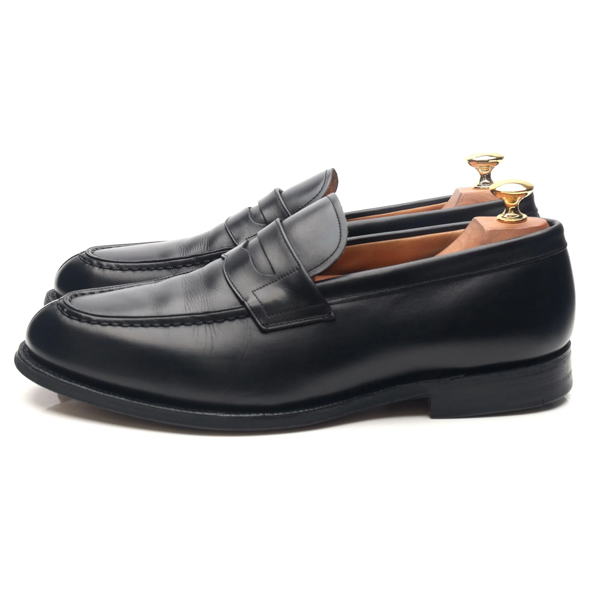 'Darwin' Black Leather Loafers UK 9.5 H - Image 2