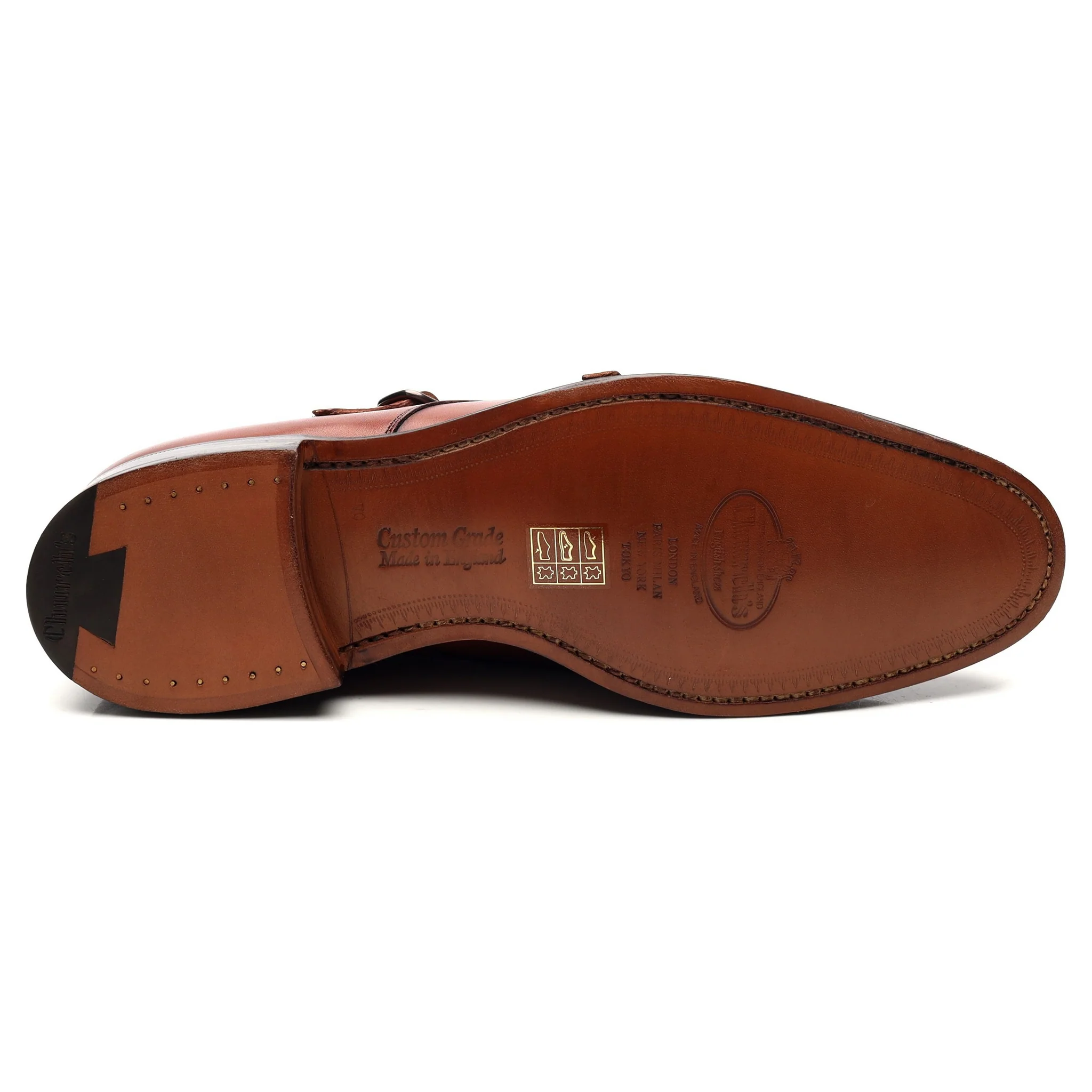 'Detroit' Tan Brown Leather Double Monk Strap UK 7 G - Image 11