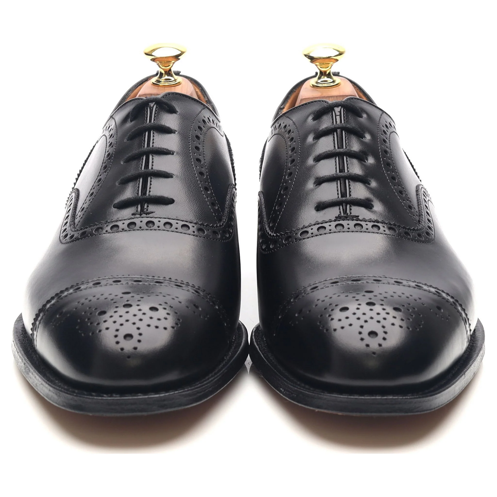 'Diplomat' Black Leather Oxford Semi Brogues UK 8 F - Image 8