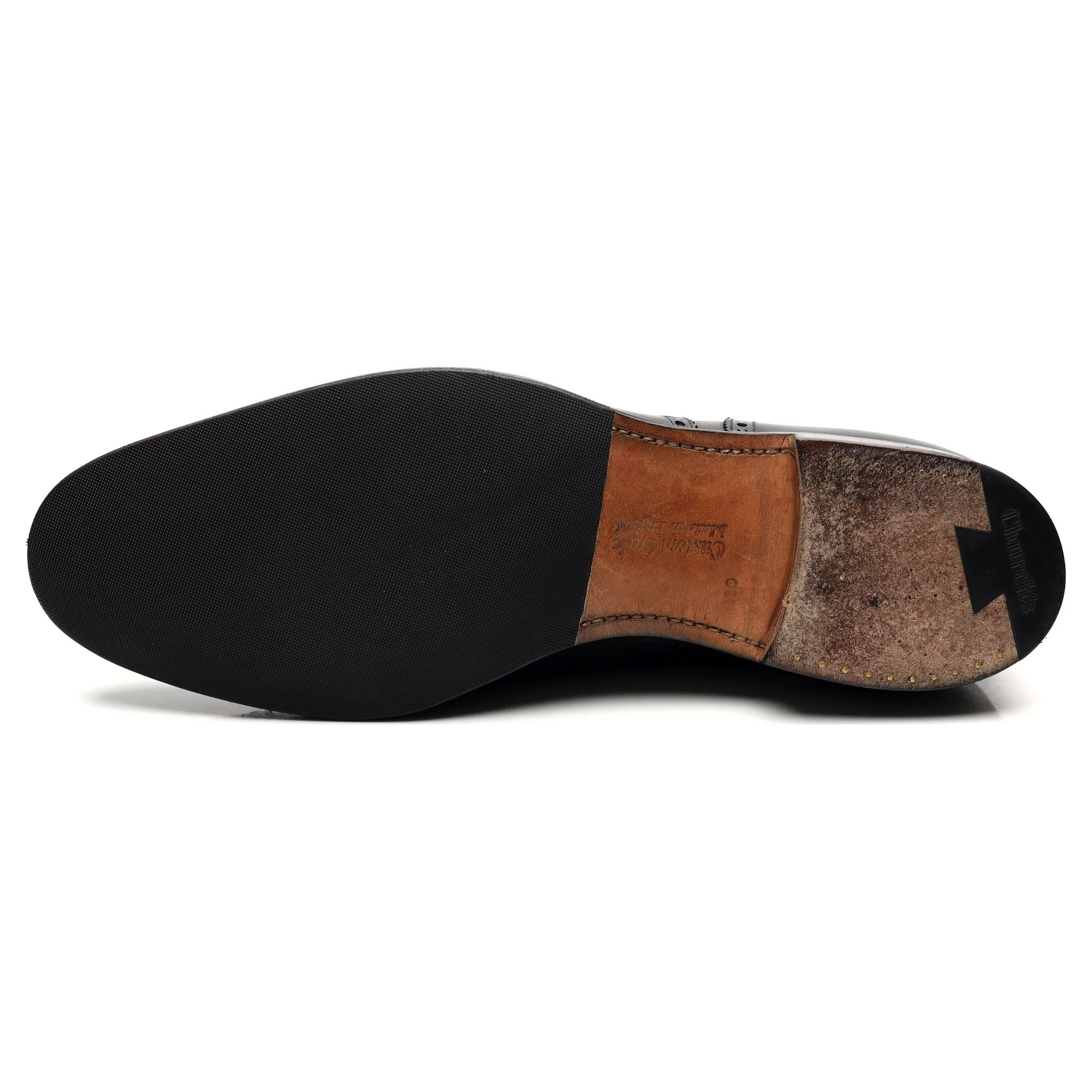 'Diplomat' Black Leather Oxford Semi Brogues UK 12 F - Image 10