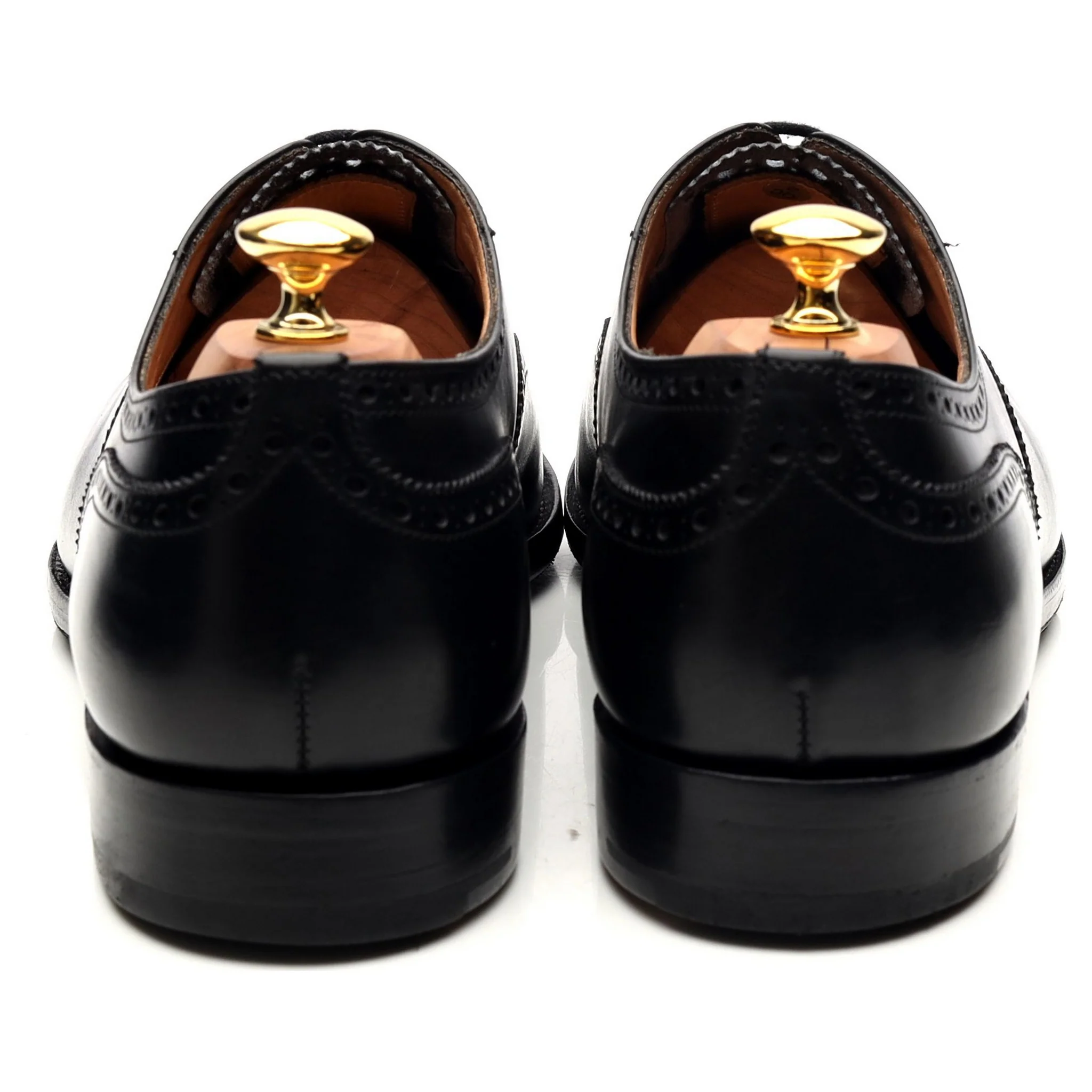 'Diplomat' Black Leather Oxford Semi Brogues UK 12 F - Image 4
