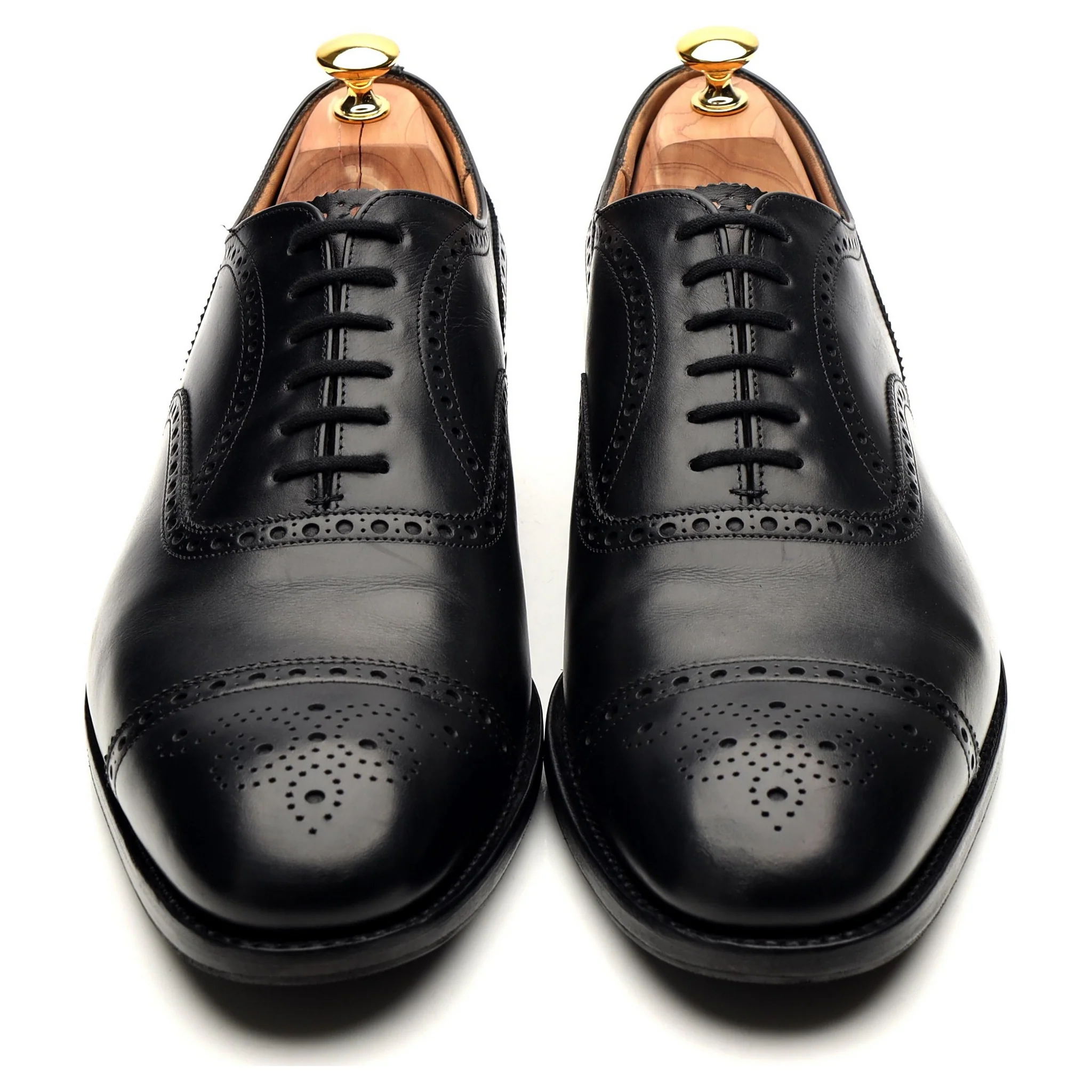 'Diplomat' Black Leather Oxford Semi Brogues UK 12 F - Image 9