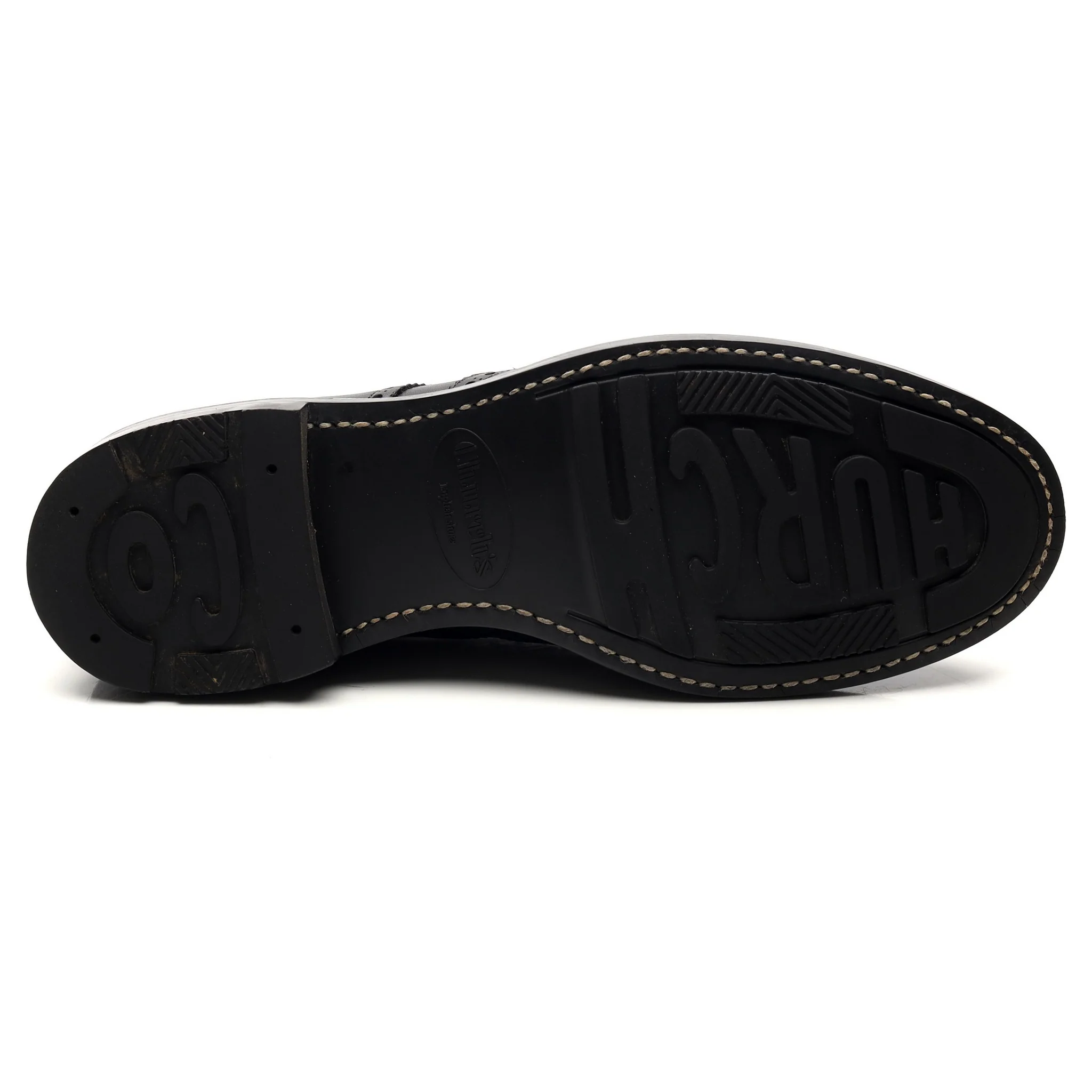 'Enfield' Black Leather Brogue Boots UK 8 F - Image 11