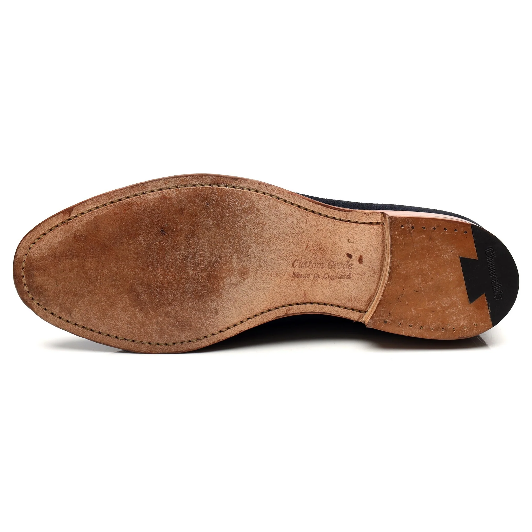 'Fosbury' Navy Blue Suede Tassel Loafers UK 10 F - Image 10
