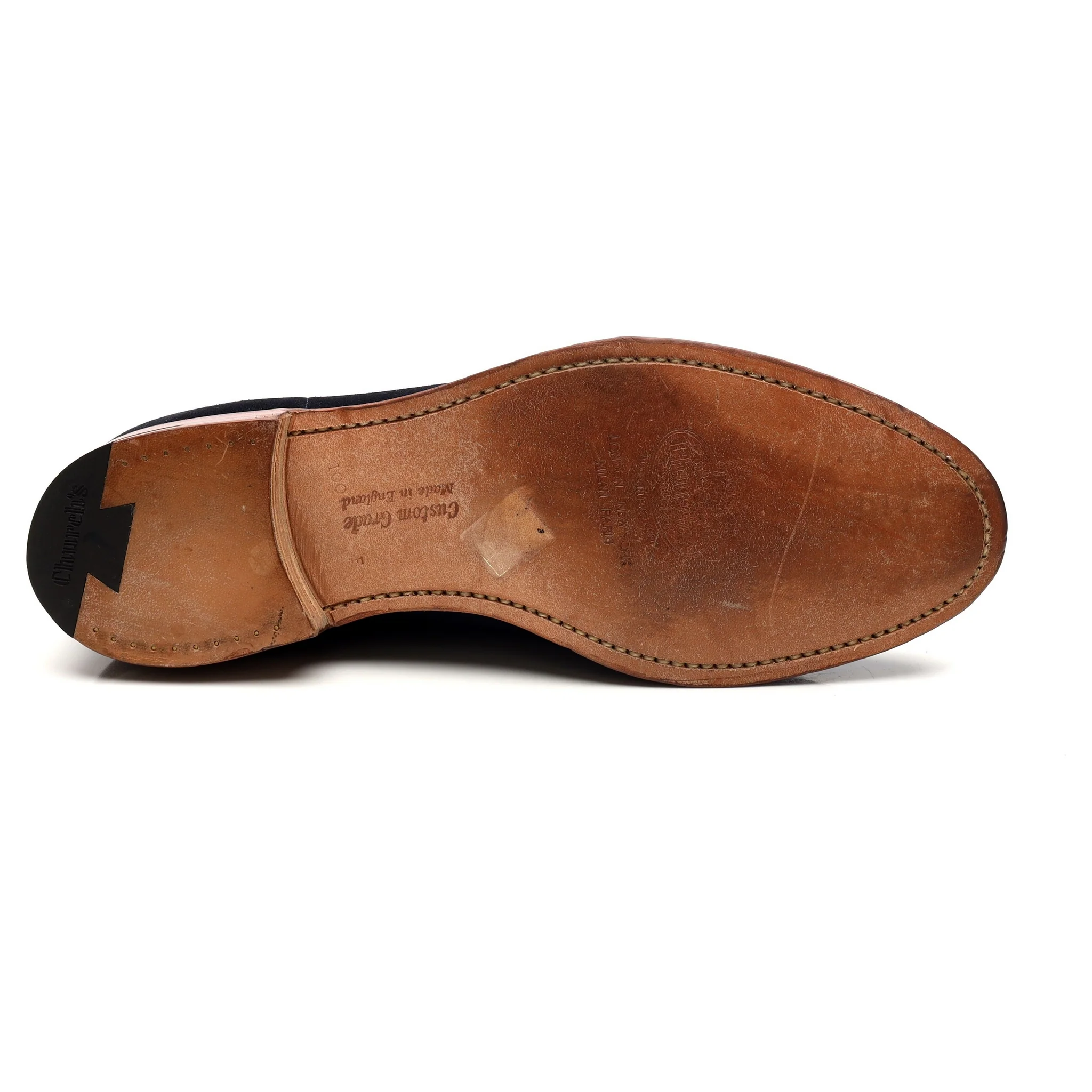 'Fosbury' Navy Blue Suede Tassel Loafers UK 10 F - Image 11