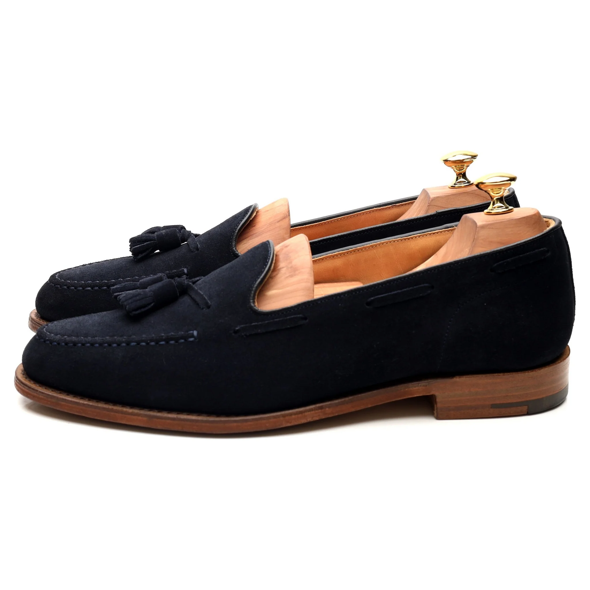 'Fosbury' Navy Blue Suede Tassel Loafers UK 10 F - Image 2