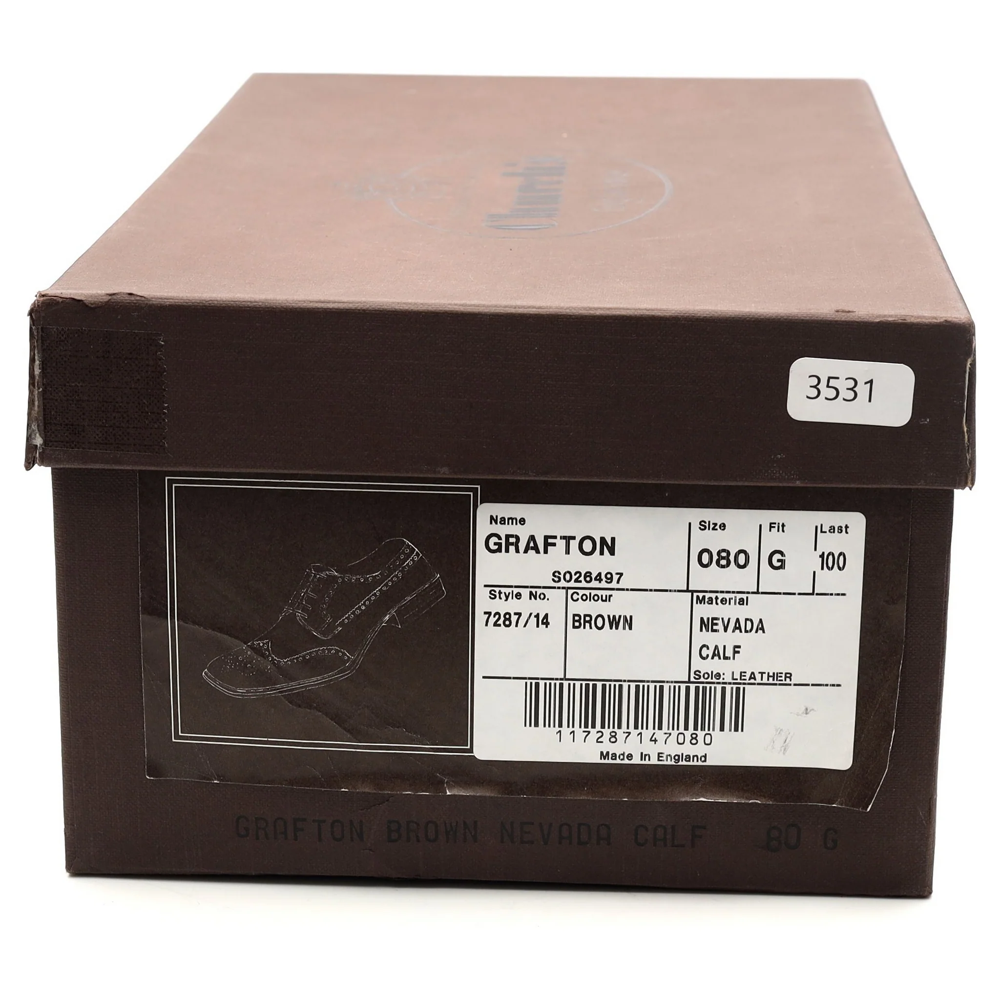 'Grafton' Brown Leather Derby Brogues UK 8 G - Image 14