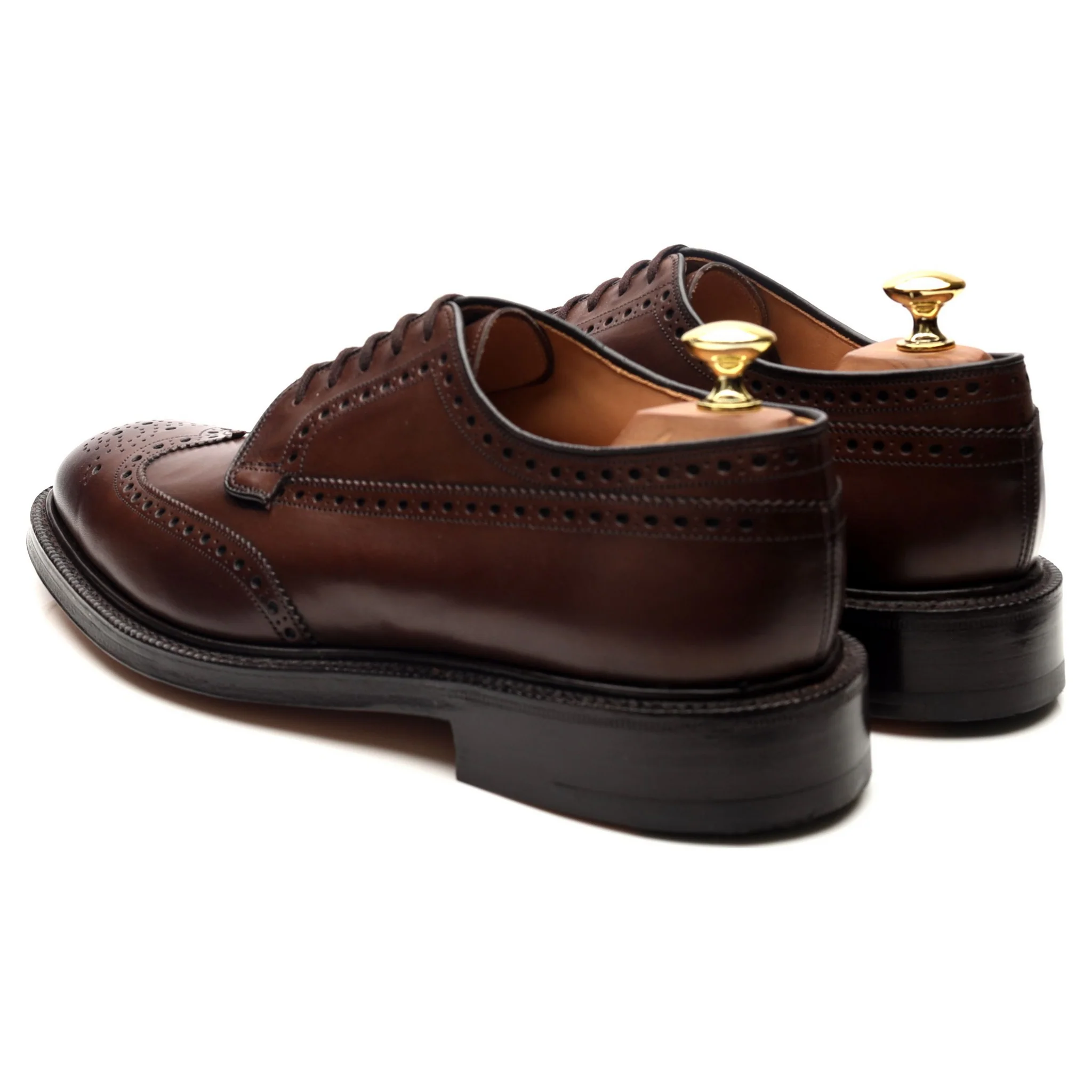 'Grafton' Brown Leather Derby Brogues UK 8 G - Image 3