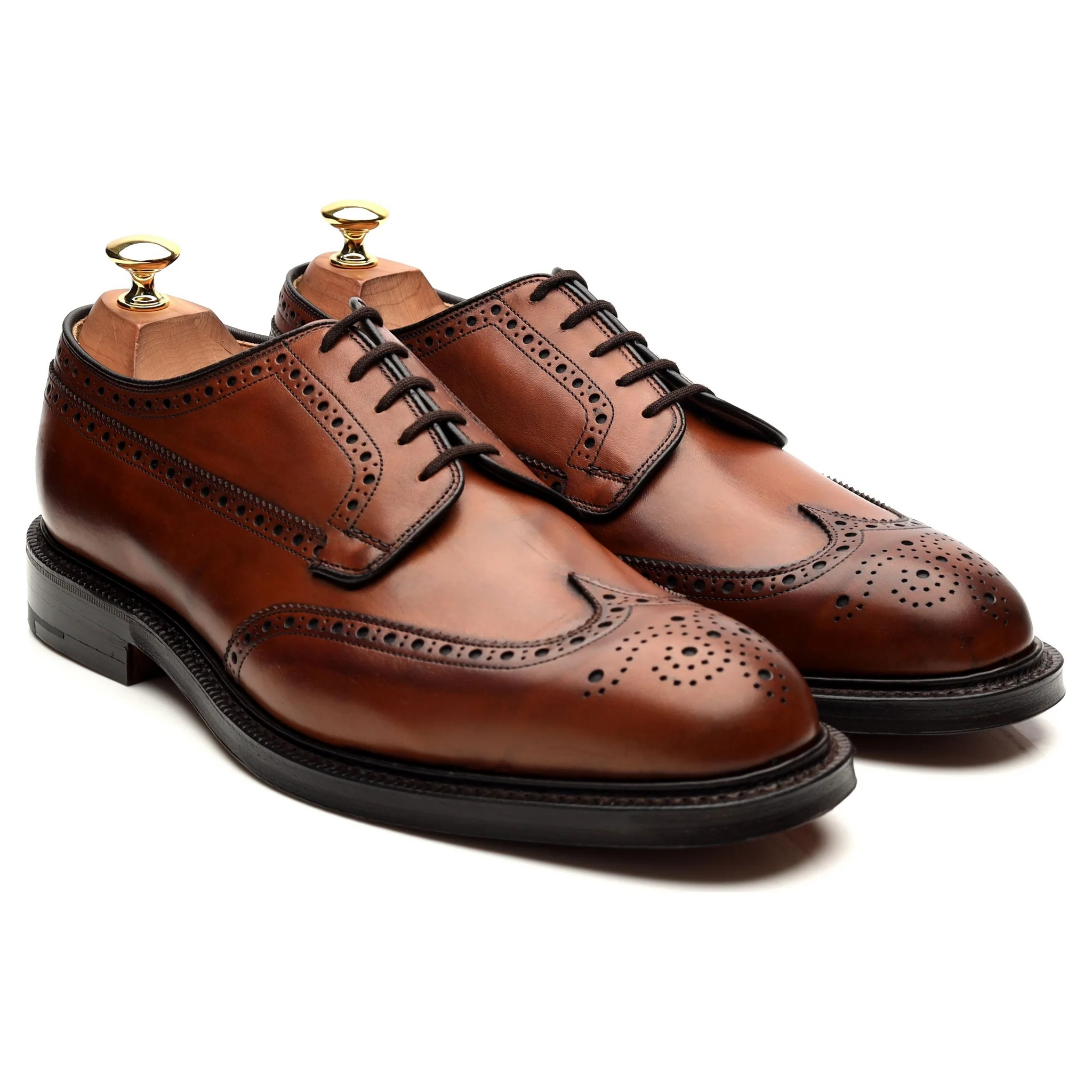 'Grafton' Brown Leather Derby Brogues UK 9 G - Image 7