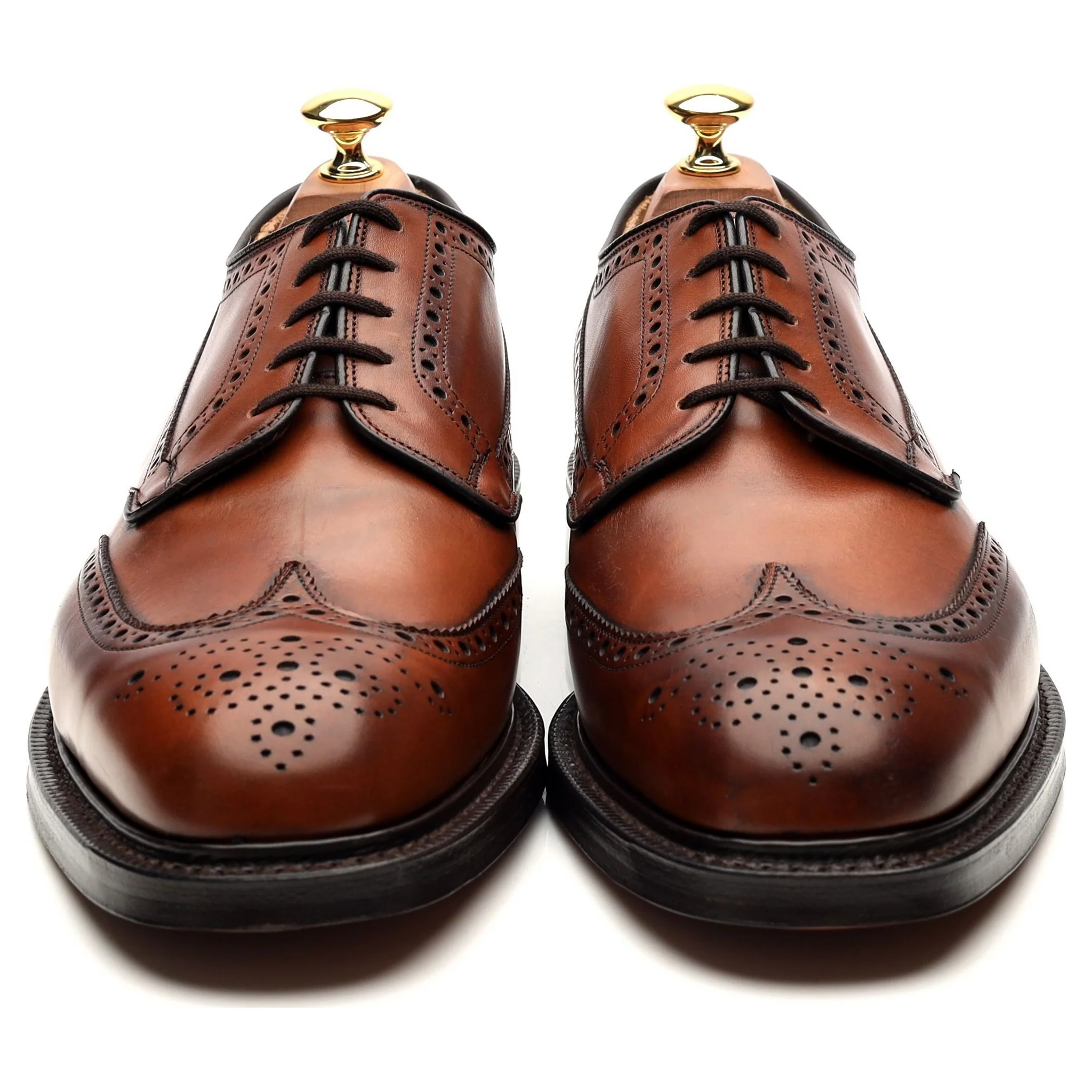 'Grafton' Brown Leather Derby Brogues UK 9 G - Image 8