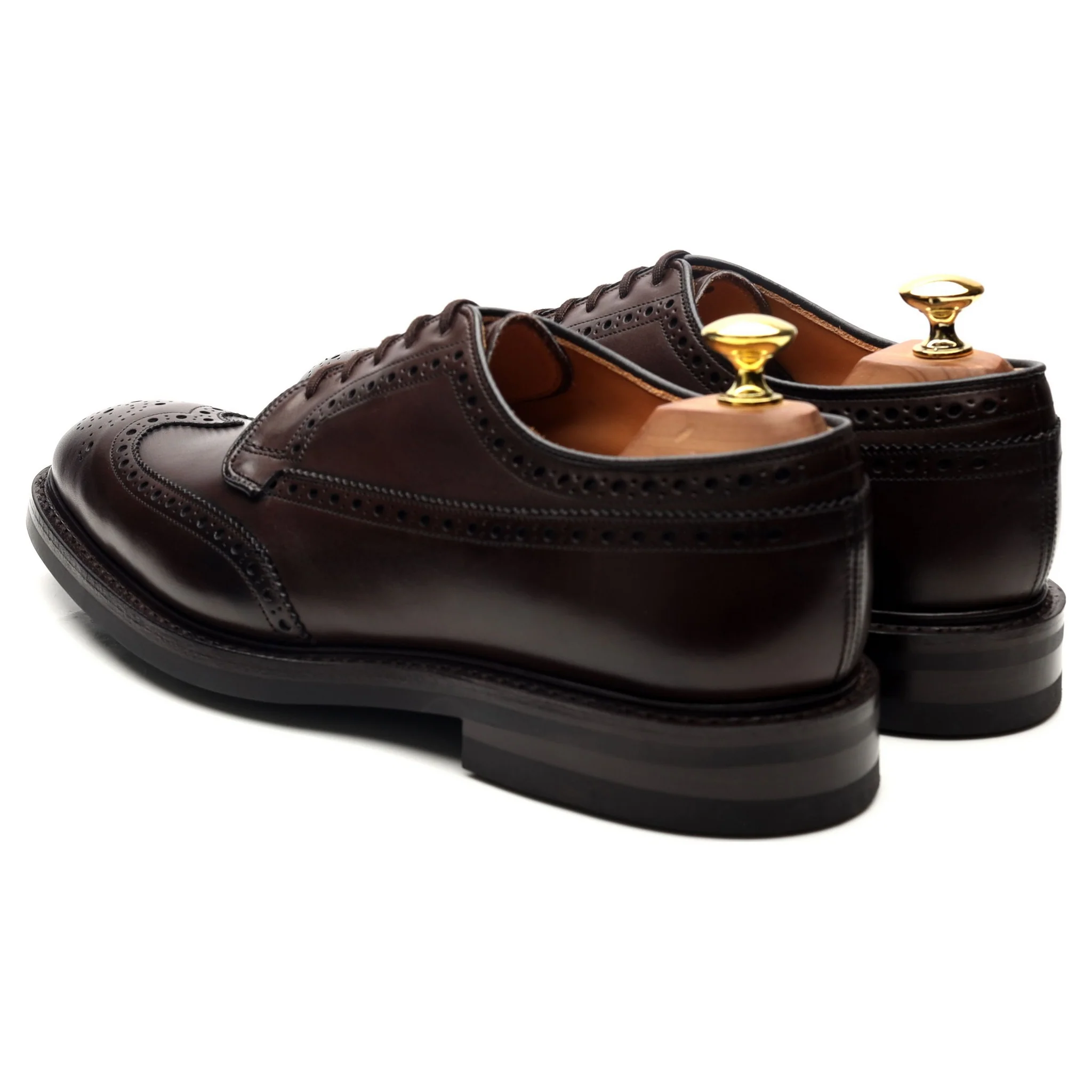 'Grafton' Dark Brown Leather Derby Brogues UK 8 F - Image 3