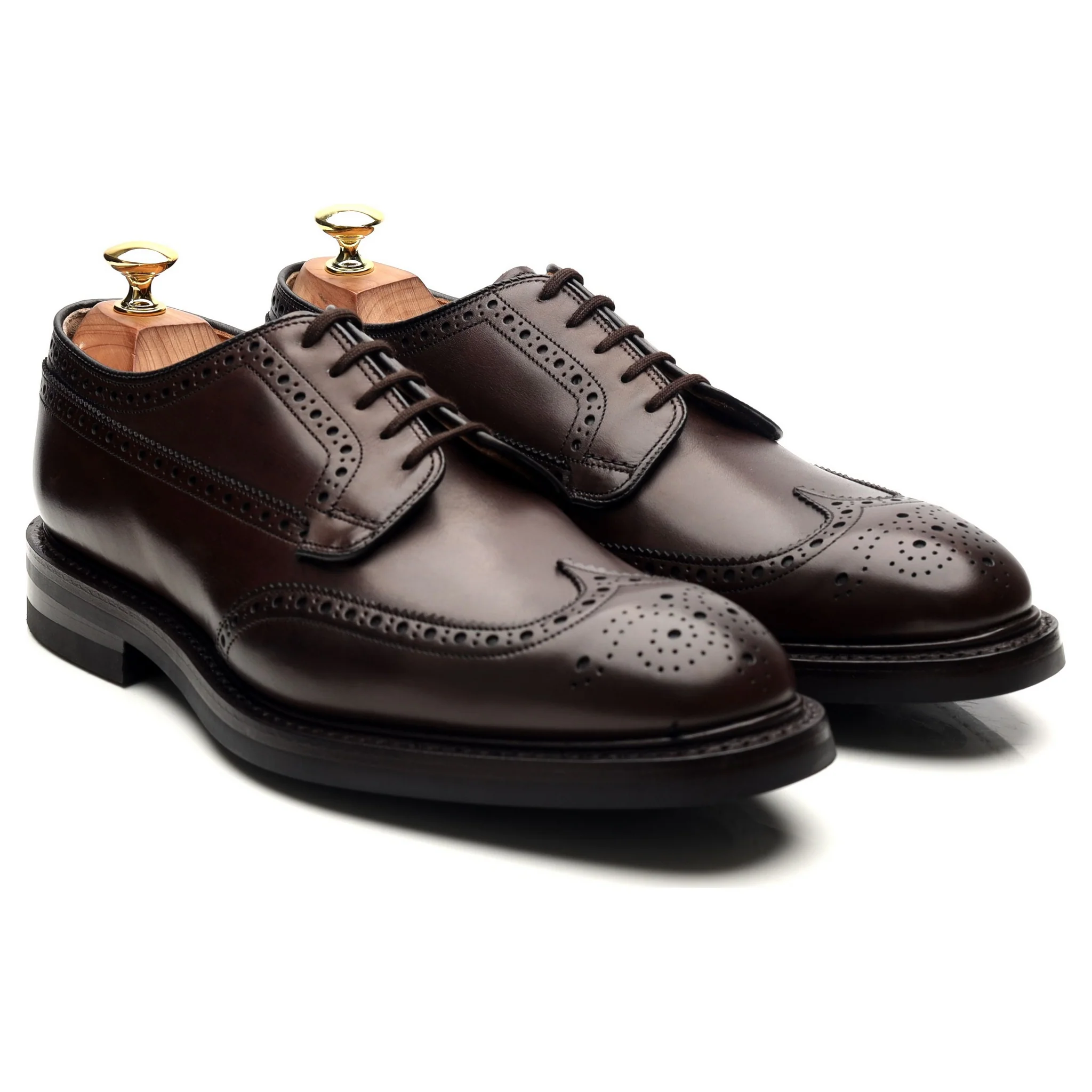 'Grafton' Dark Brown Leather Derby Brogues UK 8 F - Image 7