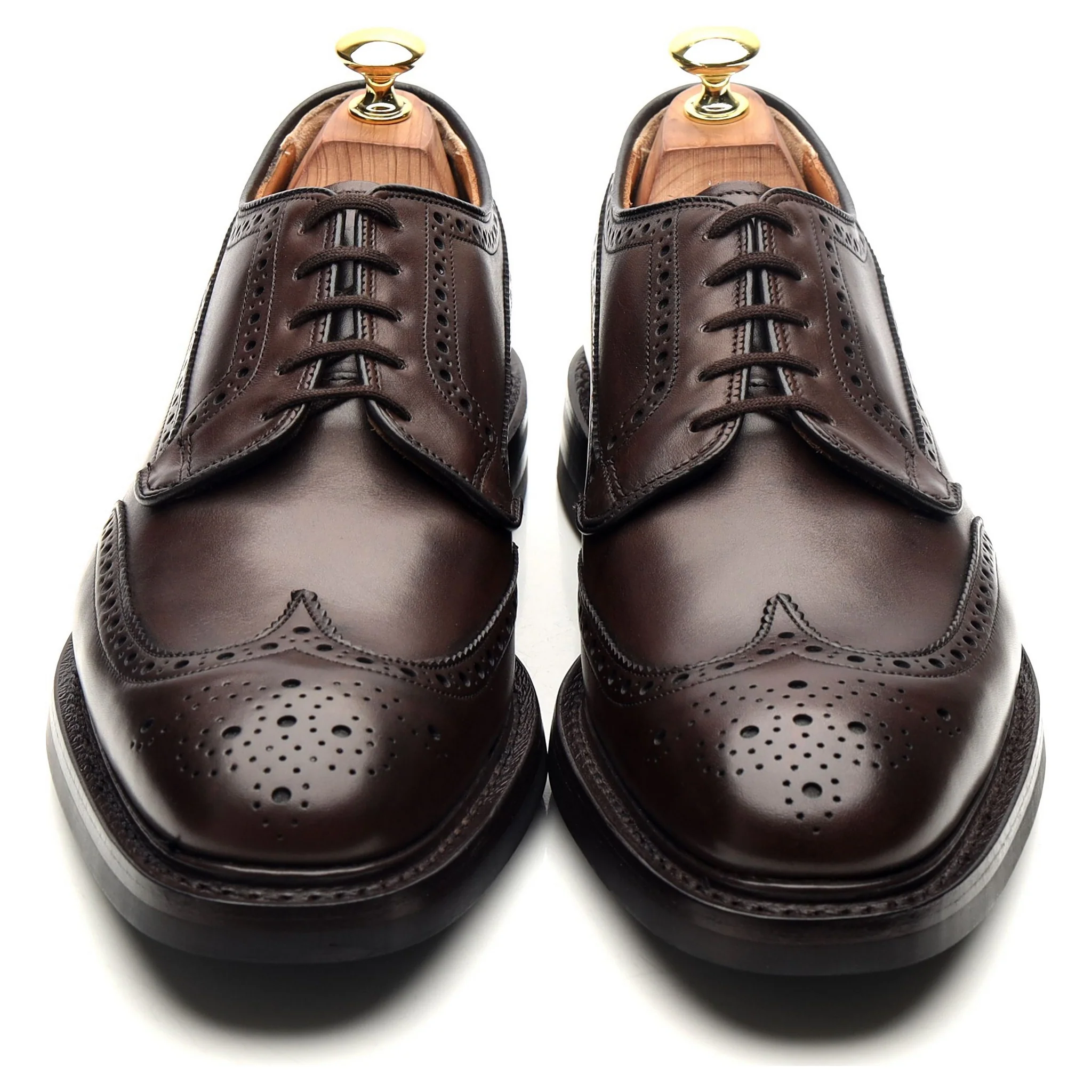 'Grafton' Dark Brown Leather Derby Brogues UK 8 F - Image 9