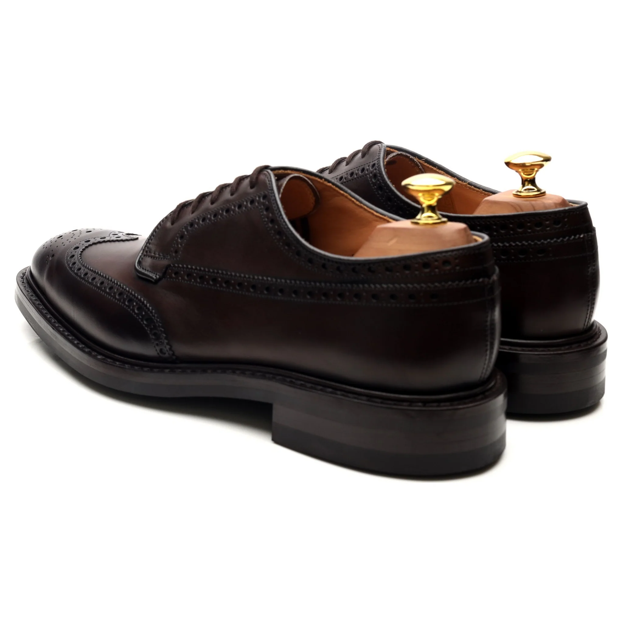 'Grafton' Dark Brown Leather Derby Brogues UK 8.5 F - Image 3