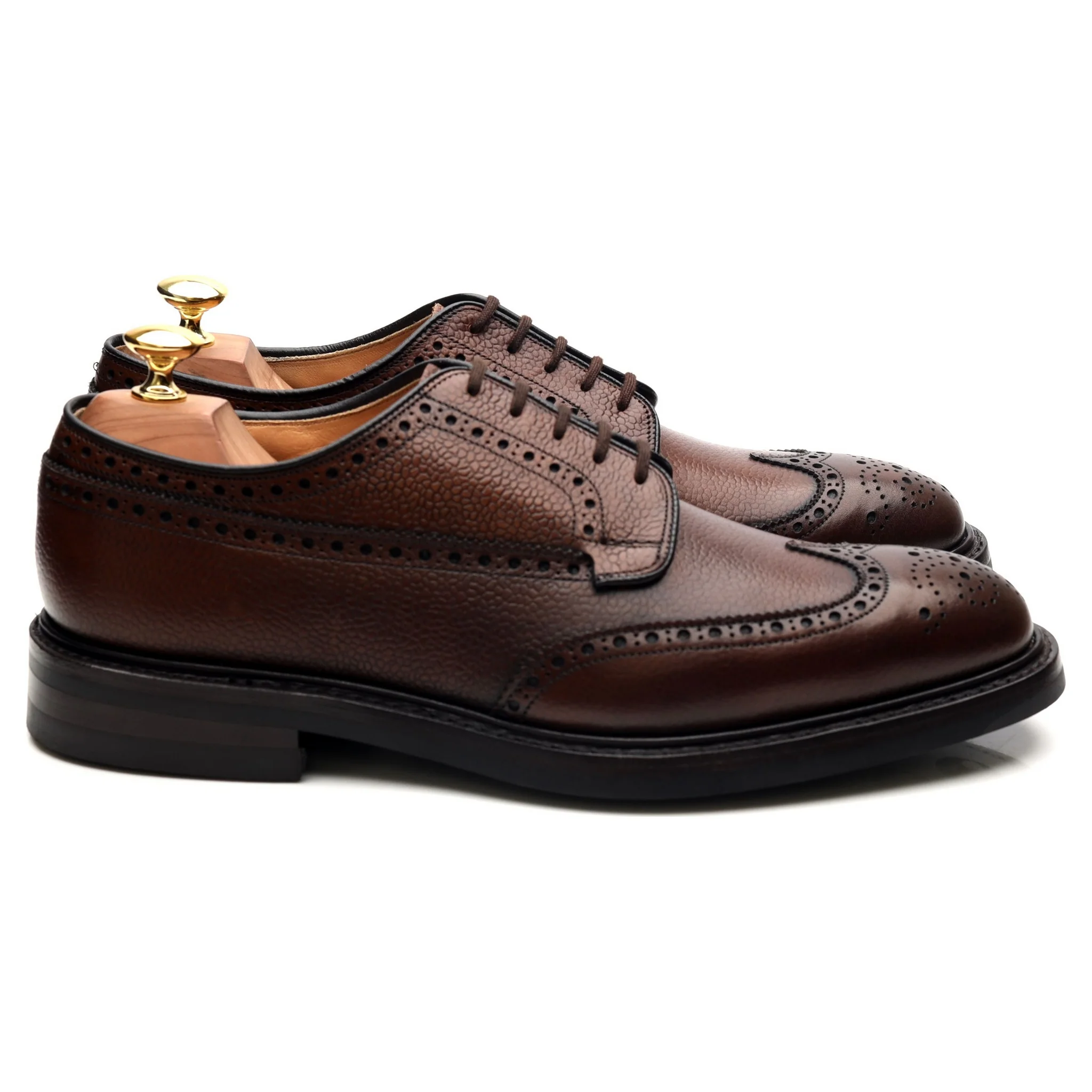 'Grafton' Dark Brown Leather Derby Brogues UK 8 F - Image 6