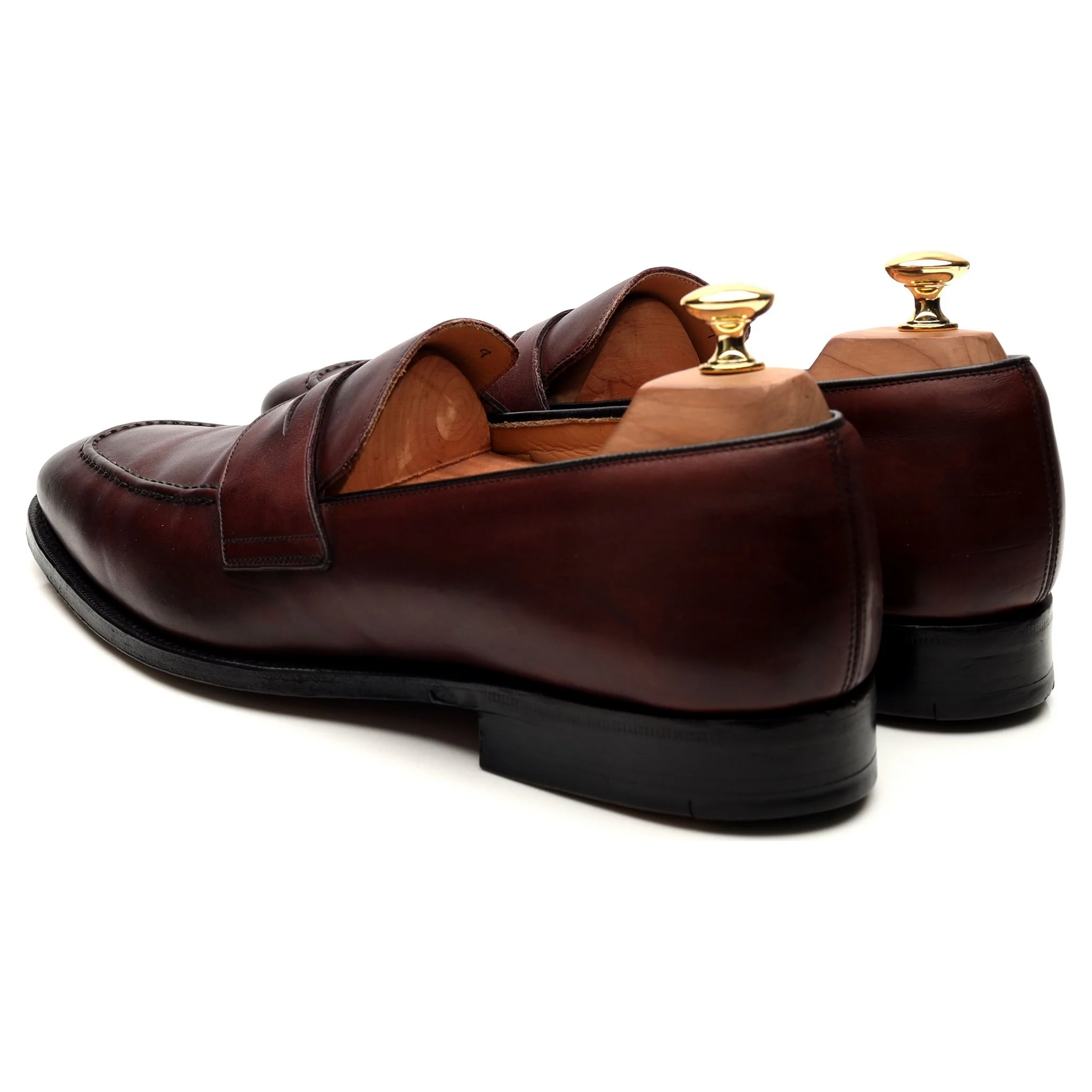 'Hertford' Burgundy Leather Loafers UK 10 F - Image 3