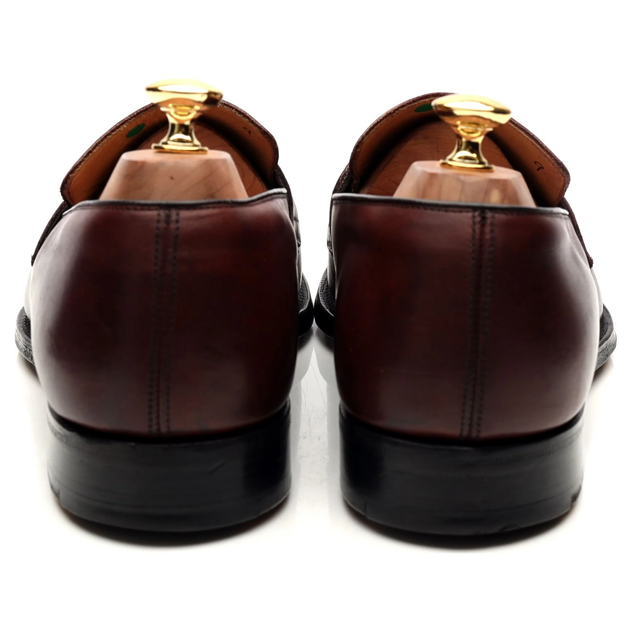 'Hertford' Burgundy Leather Loafers UK 10 F - Image 4