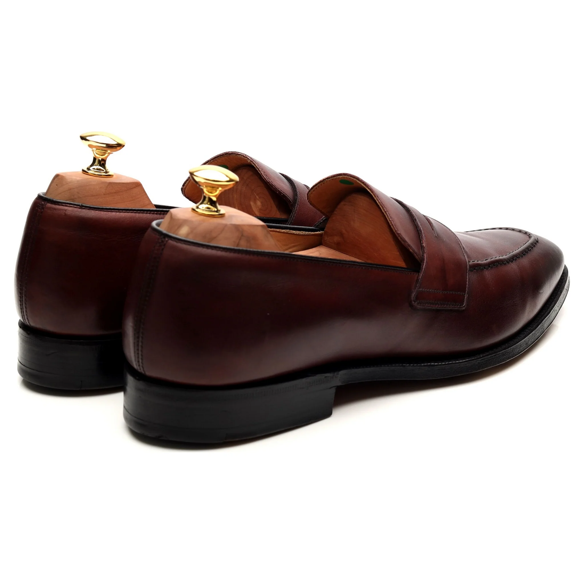 'Hertford' Burgundy Leather Loafers UK 10 F - Image 5