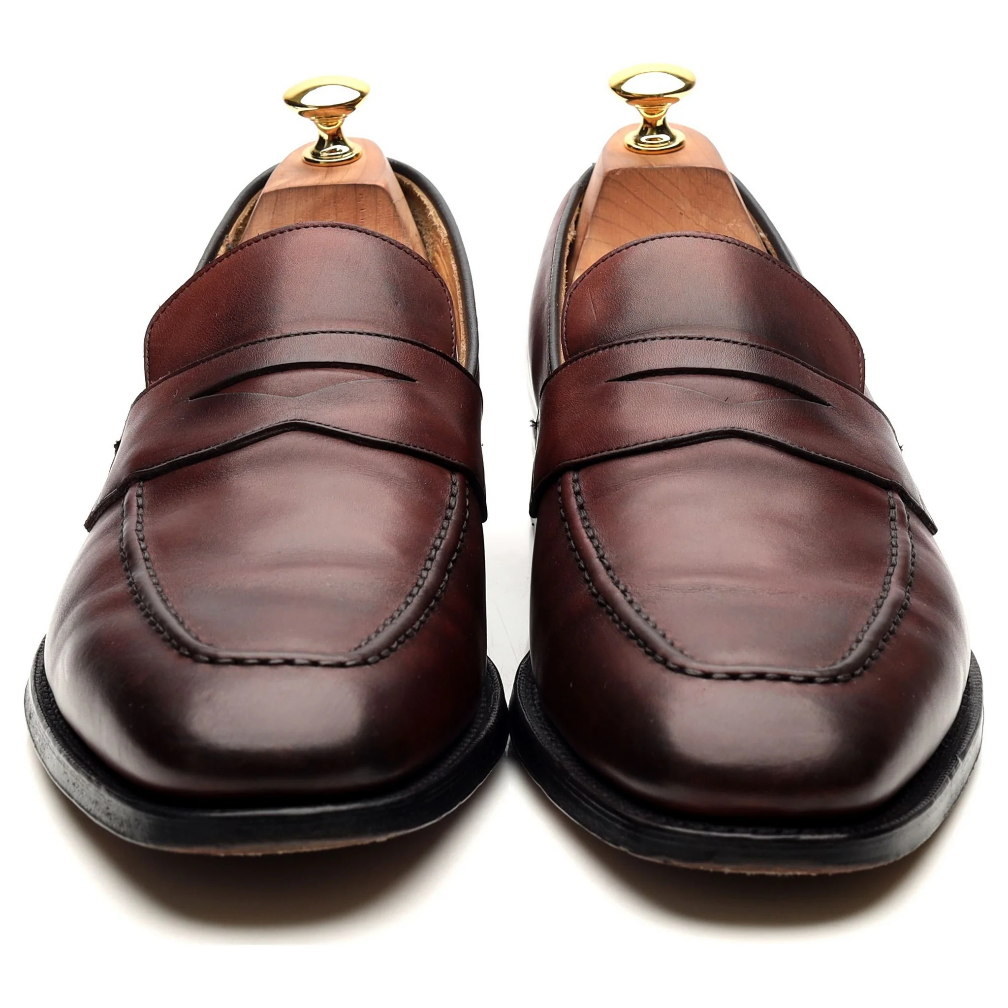 'Hertford' Burgundy Leather Loafers UK 10 F - Image 8