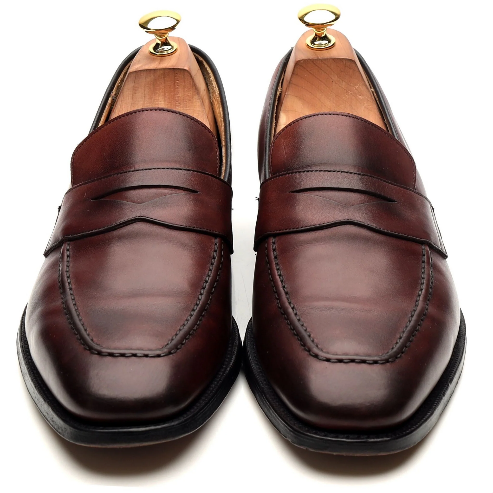 'Hertford' Burgundy Leather Loafers UK 10 F - Image 9