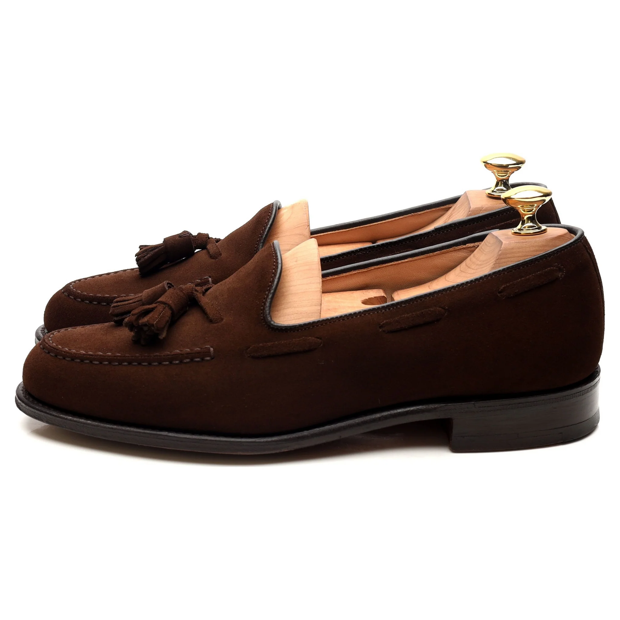 'Keats 450' Brown Suede Tassel Loafers UK 6.5 F - Image 2