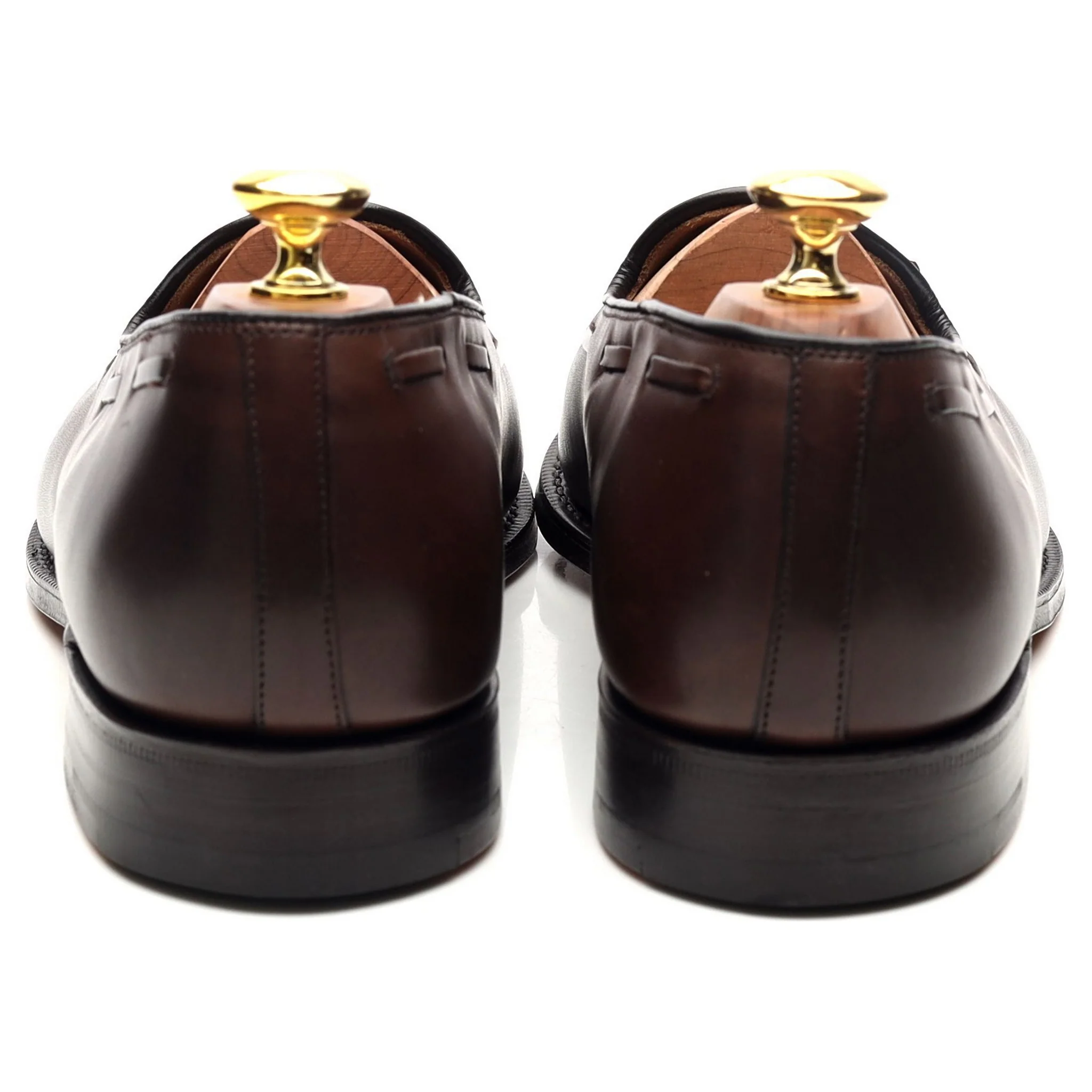 'Keats II' Dark Brown Leather Tassel Loafers UK 8 G - Image 4