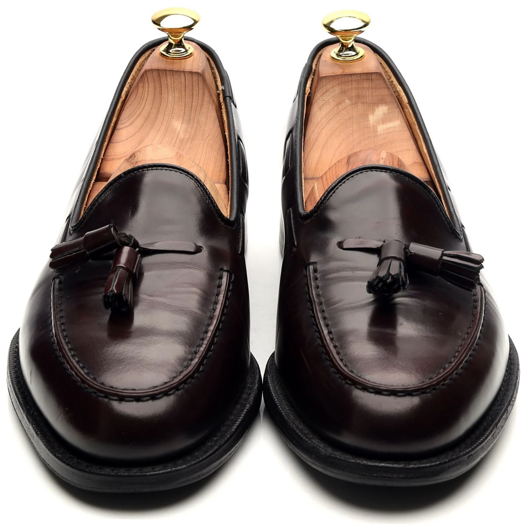 'Keats II' Burgundy Leather Tassel Loafers UK 8.5 F - Image 9