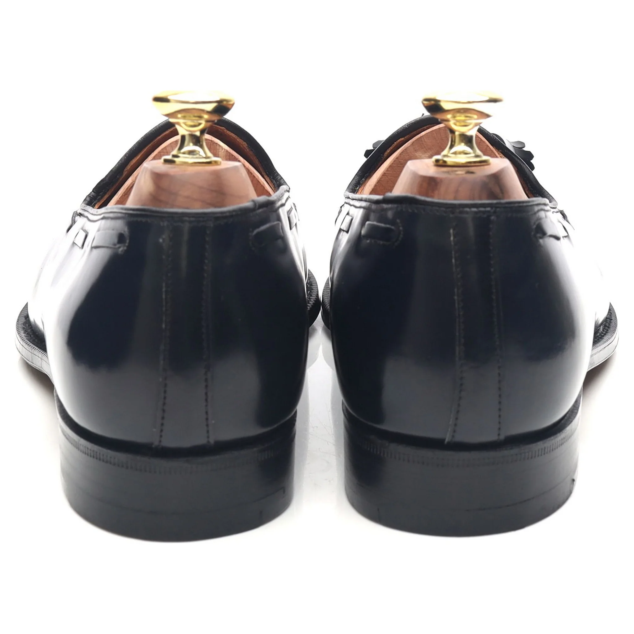 'Keats II' Navy Blue Leather Tassel Loafers UK 7.5 F - Image 4
