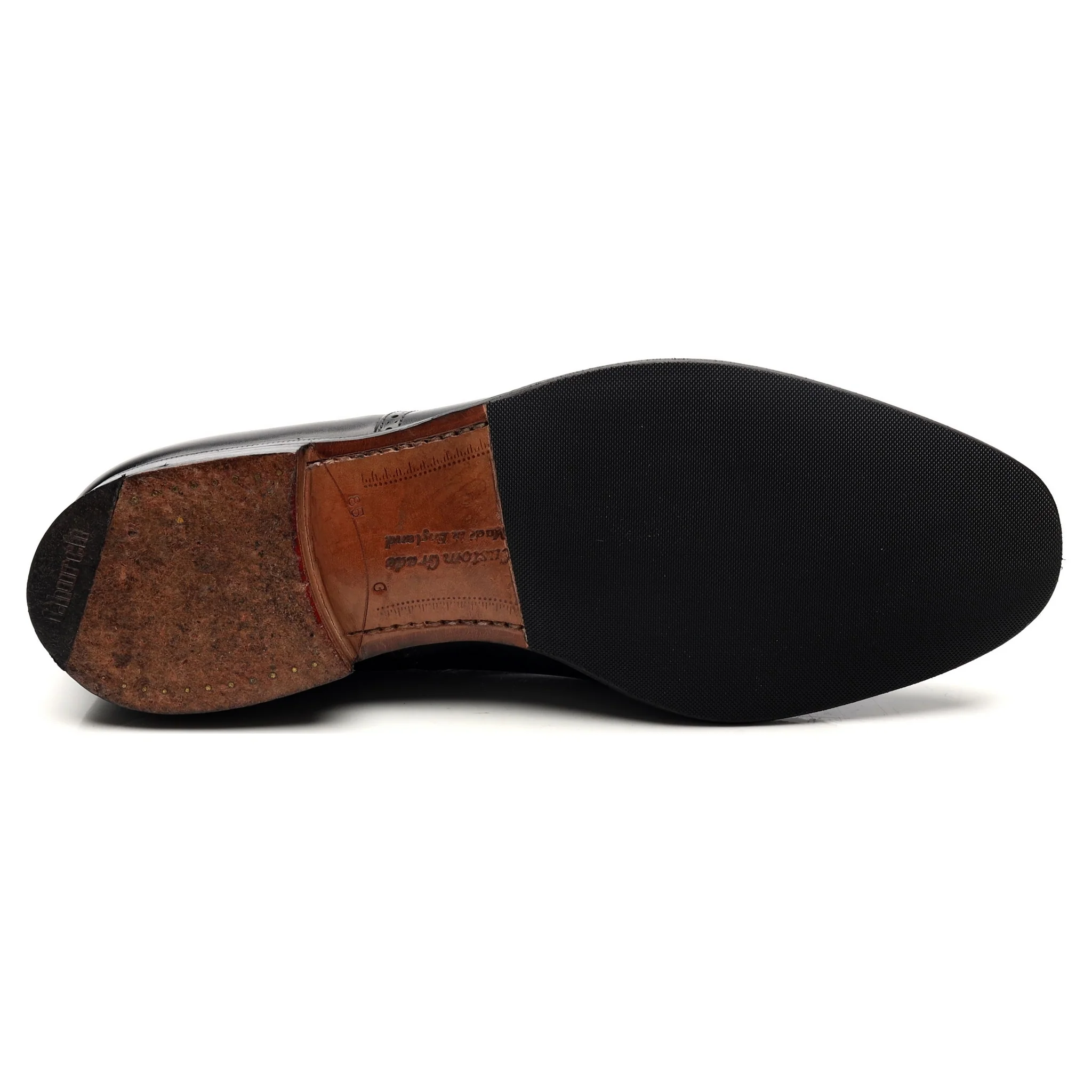 'Legate' Black Leather Oxford Semi Brogues UK 8.5 G - Image 11