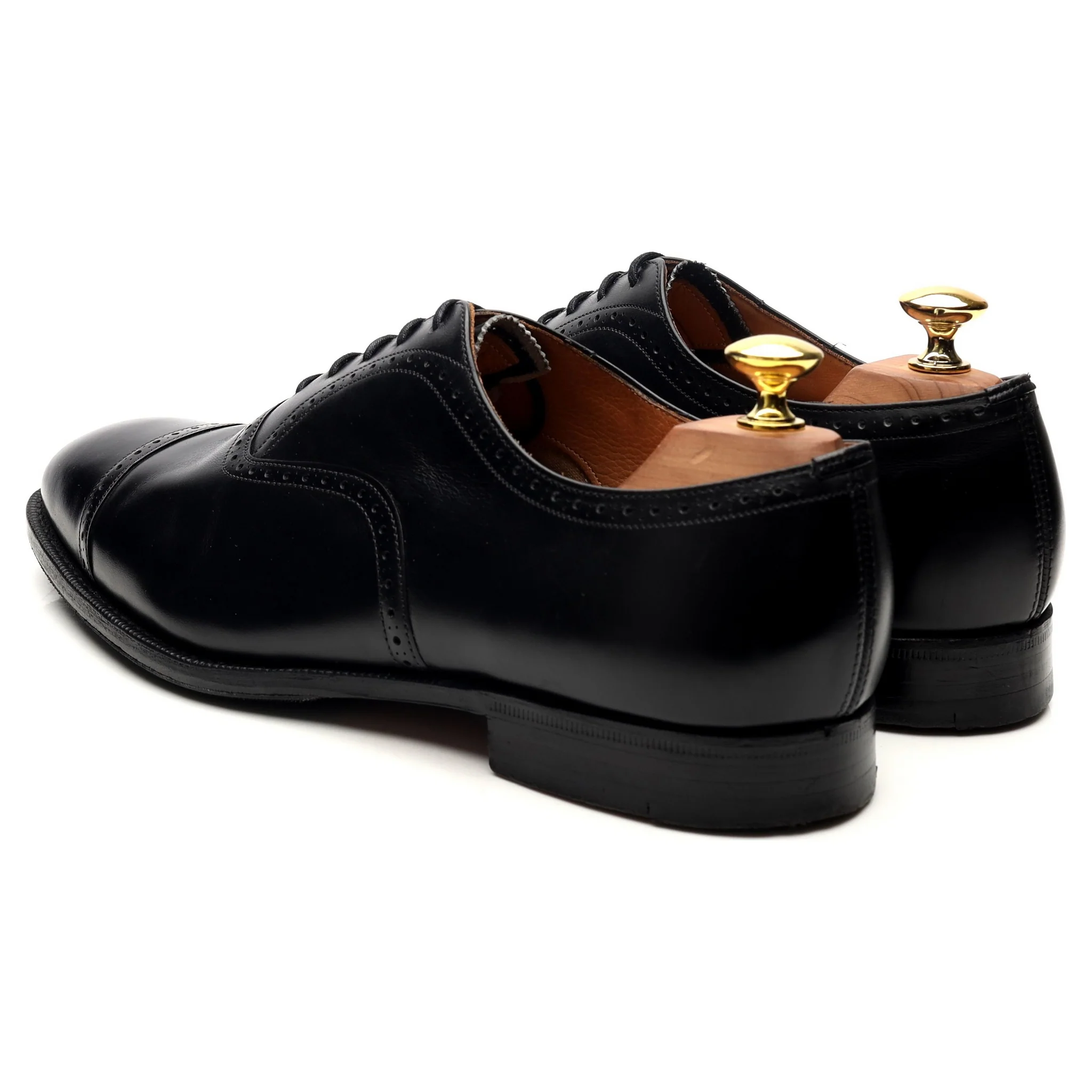 'Legate' Black Leather Oxford Semi Brogues UK 8.5 G - Image 3