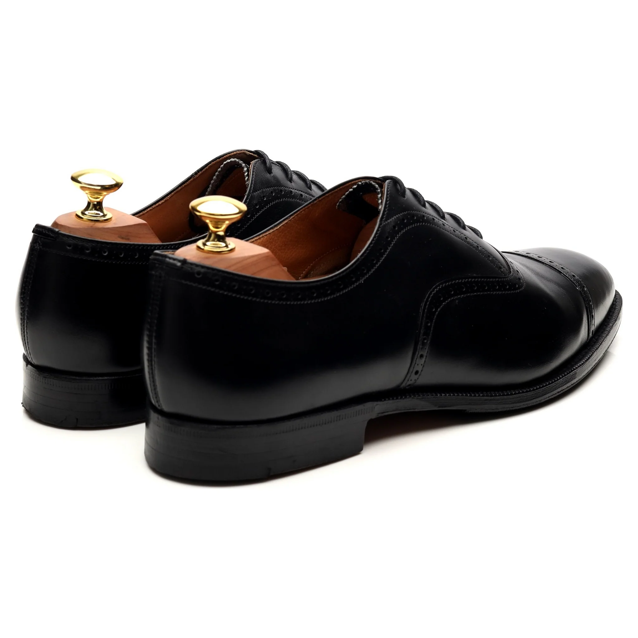 'Legate' Black Leather Oxford Semi Brogues UK 8.5 G - Image 5