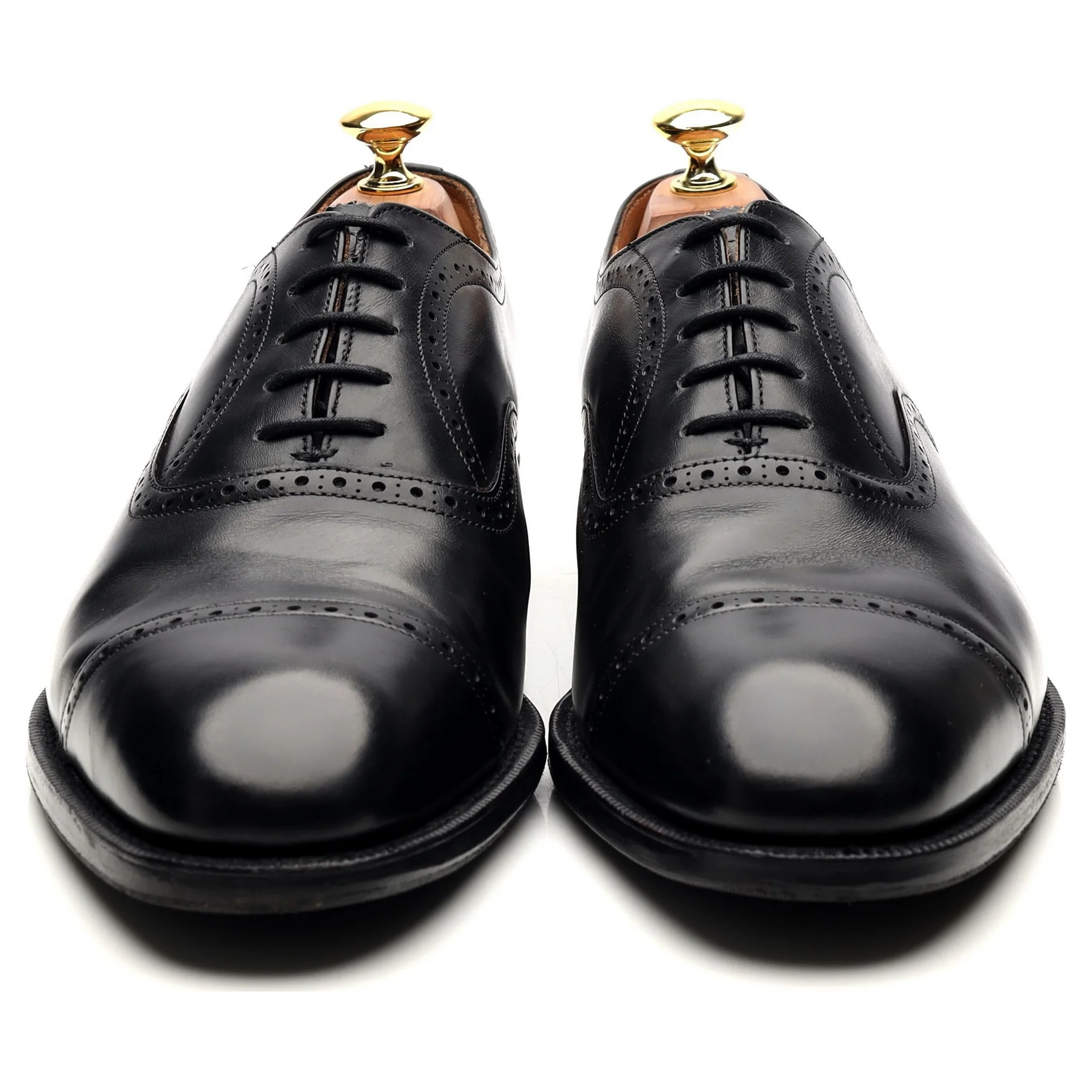 'Legate' Black Leather Oxford Semi Brogues UK 8.5 G - Image 8