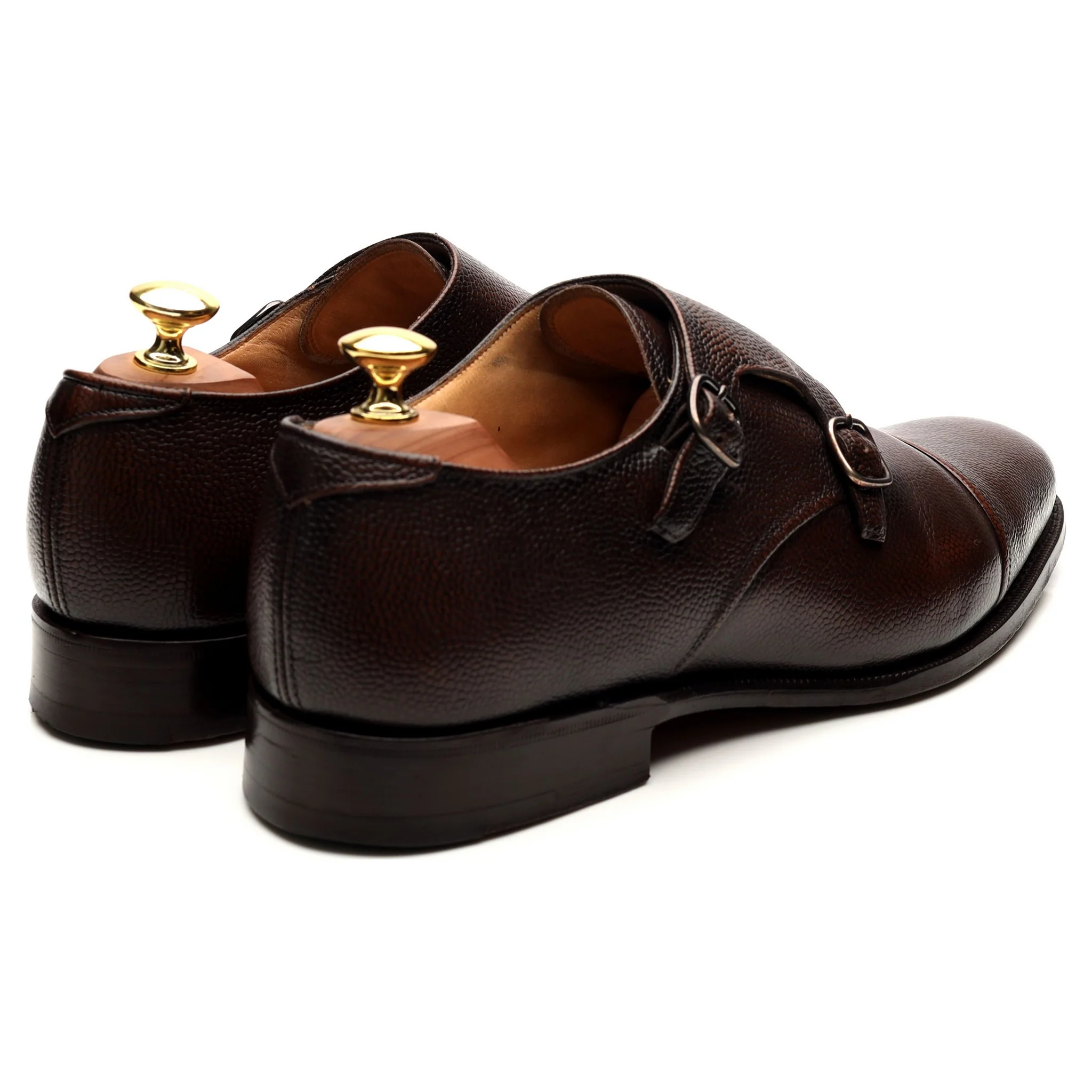 'Ledstone' Dark Brown Leather Double Monk Strap UK 8.5 F - Image 5