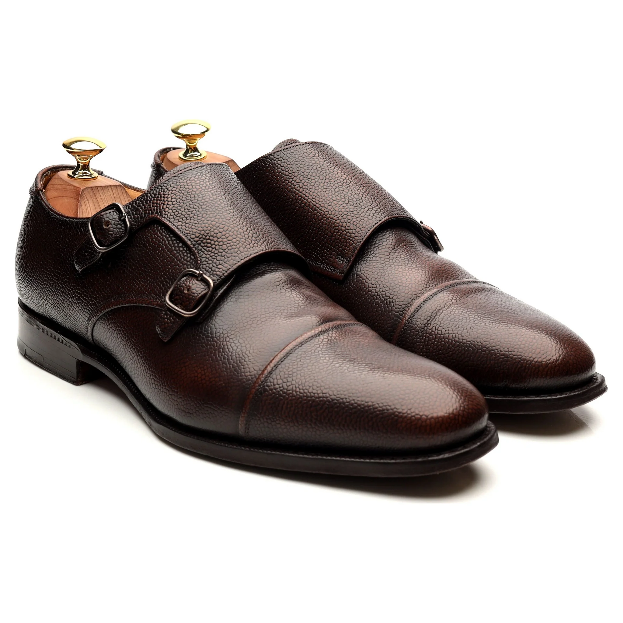 'Ledstone' Dark Brown Leather Double Monk Strap UK 8.5 F - Image 7