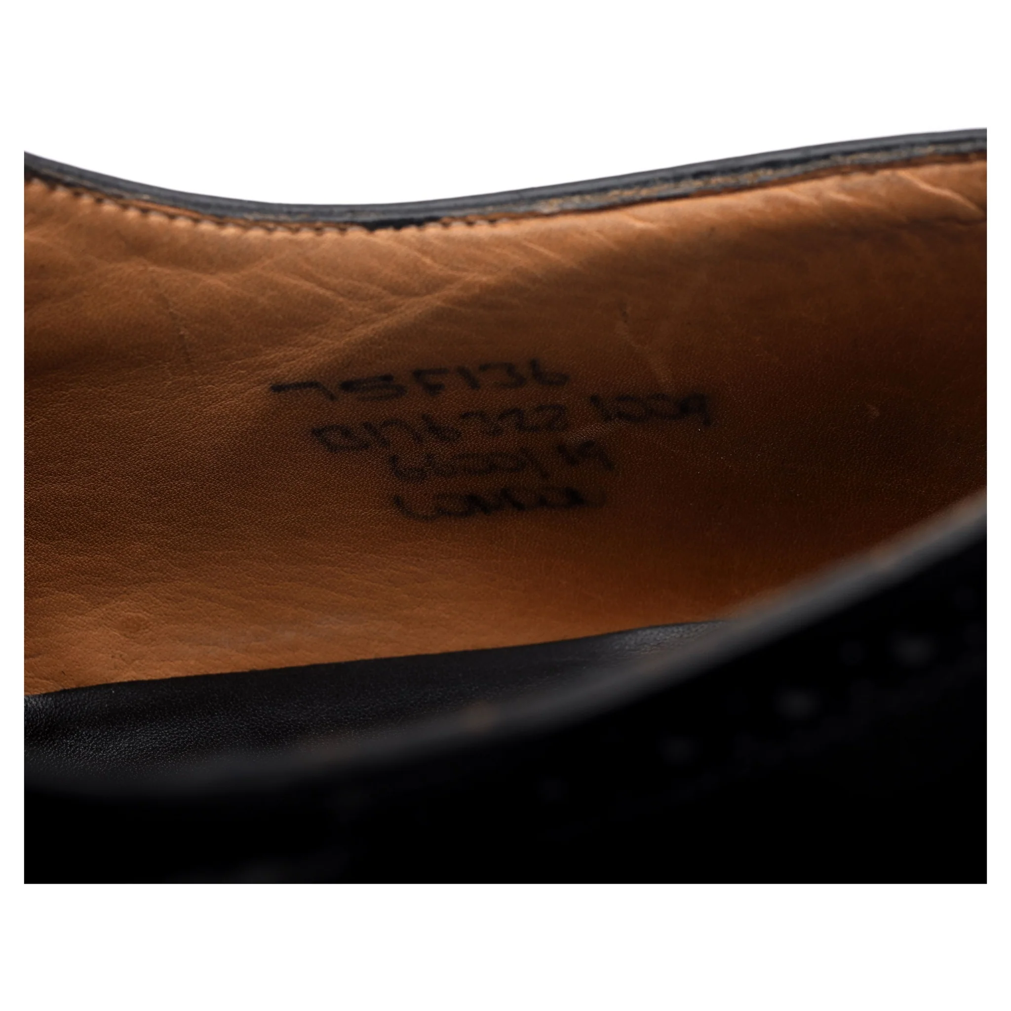 'London' Black Leather Oxford Semi Brogues UK 7.5 F - Image 13