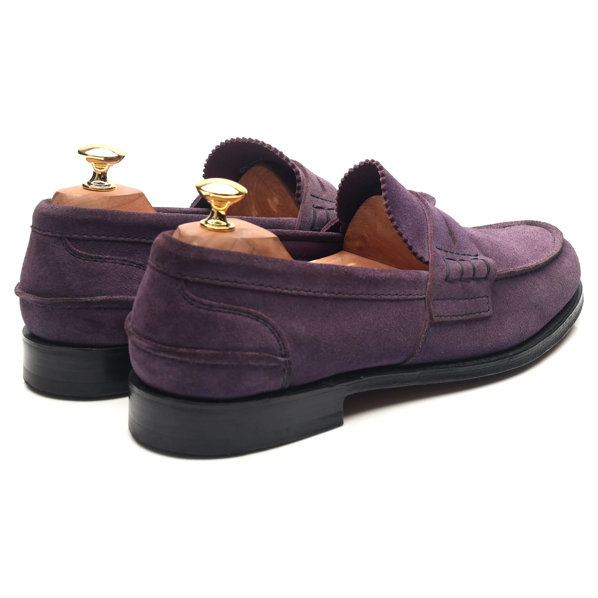 'Pembrey' Purple Suede Loafers UK 10 F - Image 5