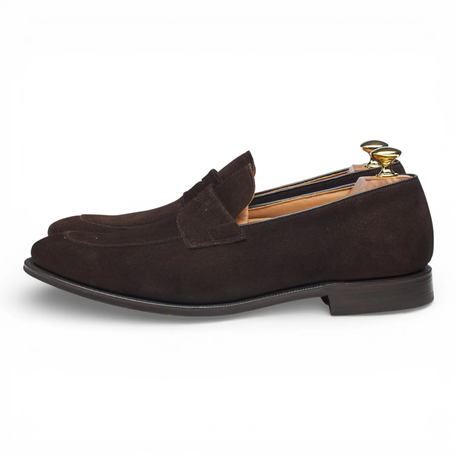 'Prague' Dark Brown Suede Split Toe Loafers UK 8.5 F - Image 3