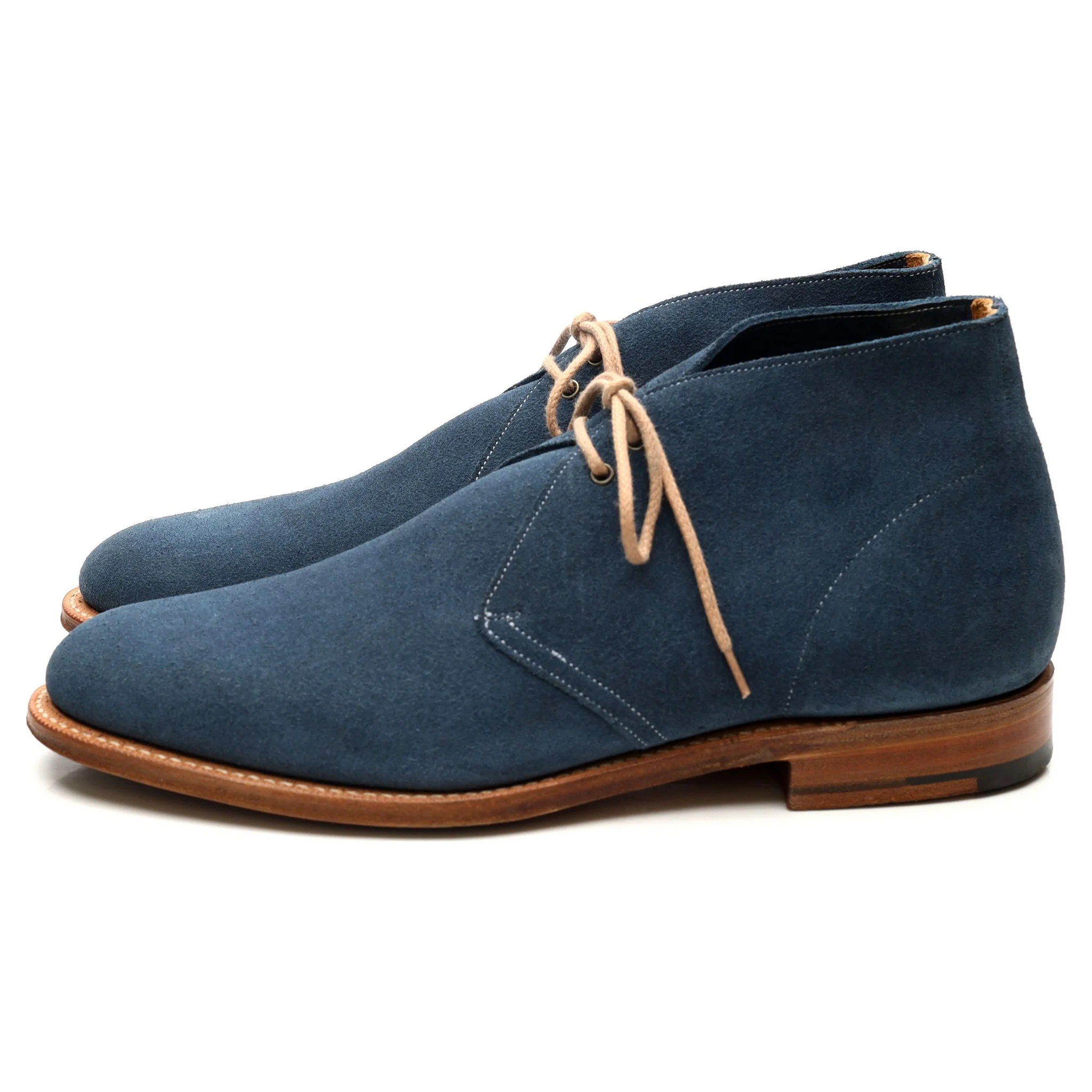 'Sahara' Blue Suede Chukka Boots UK 8.5 F - Image 2