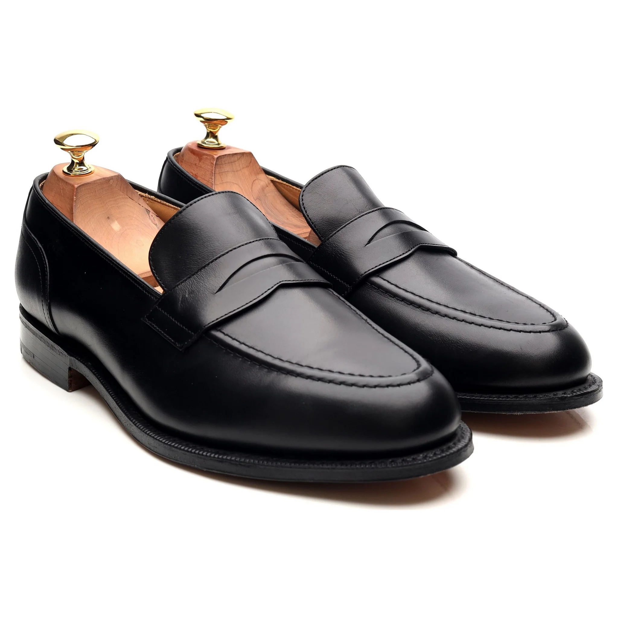 'Salisbury' Black Leather Loafers UK 9 G - Image 7