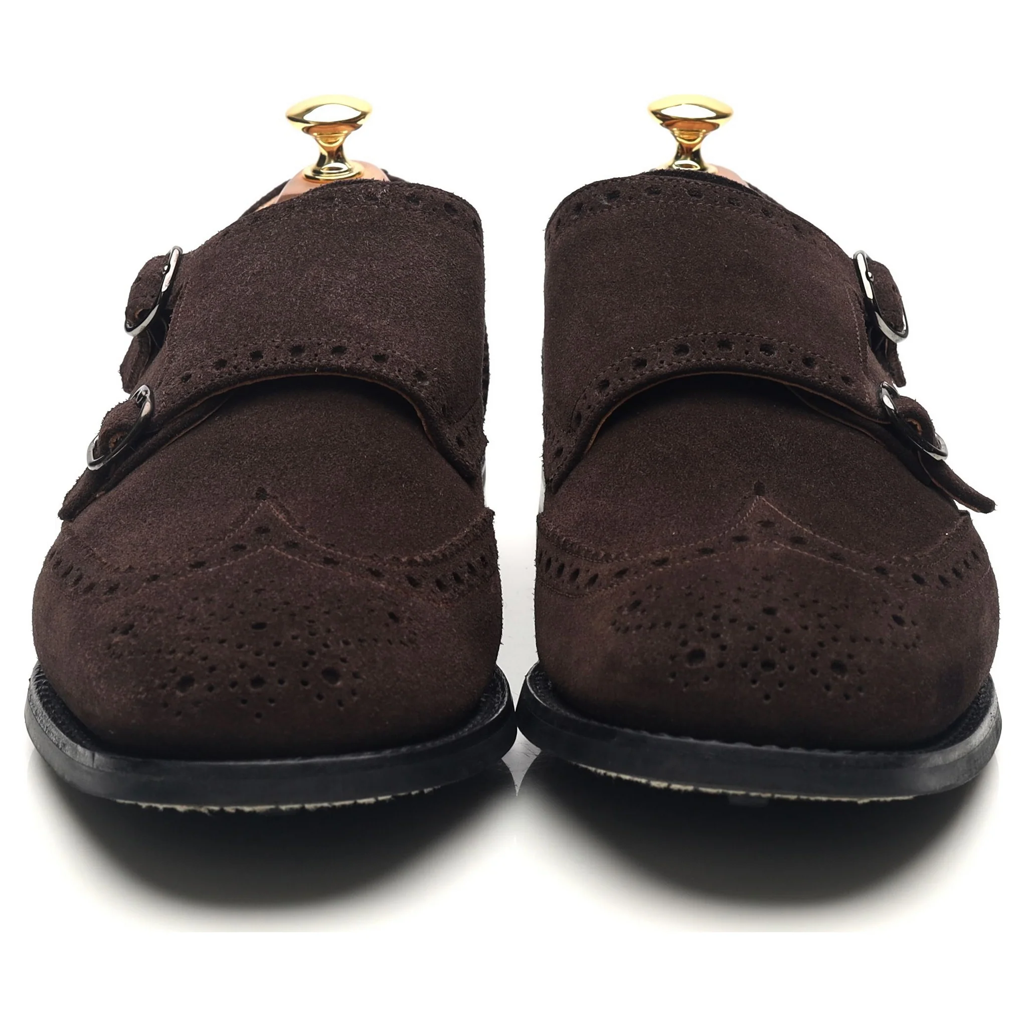 'Seaforth' Dark Brown Suede Double Monk Strap UK 9 G - Image 8