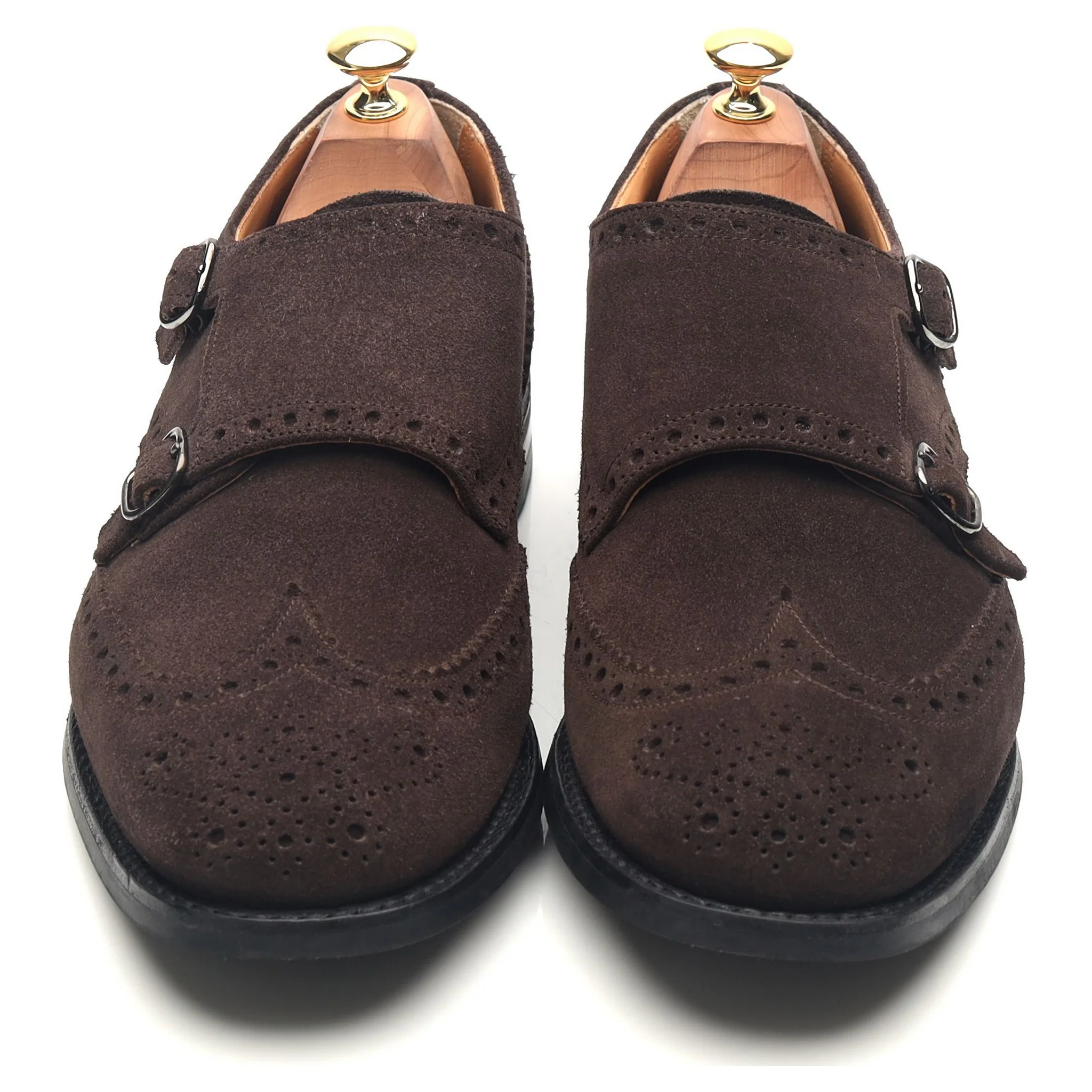 'Seaforth' Dark Brown Suede Double Monk Strap UK 9 G - Image 9